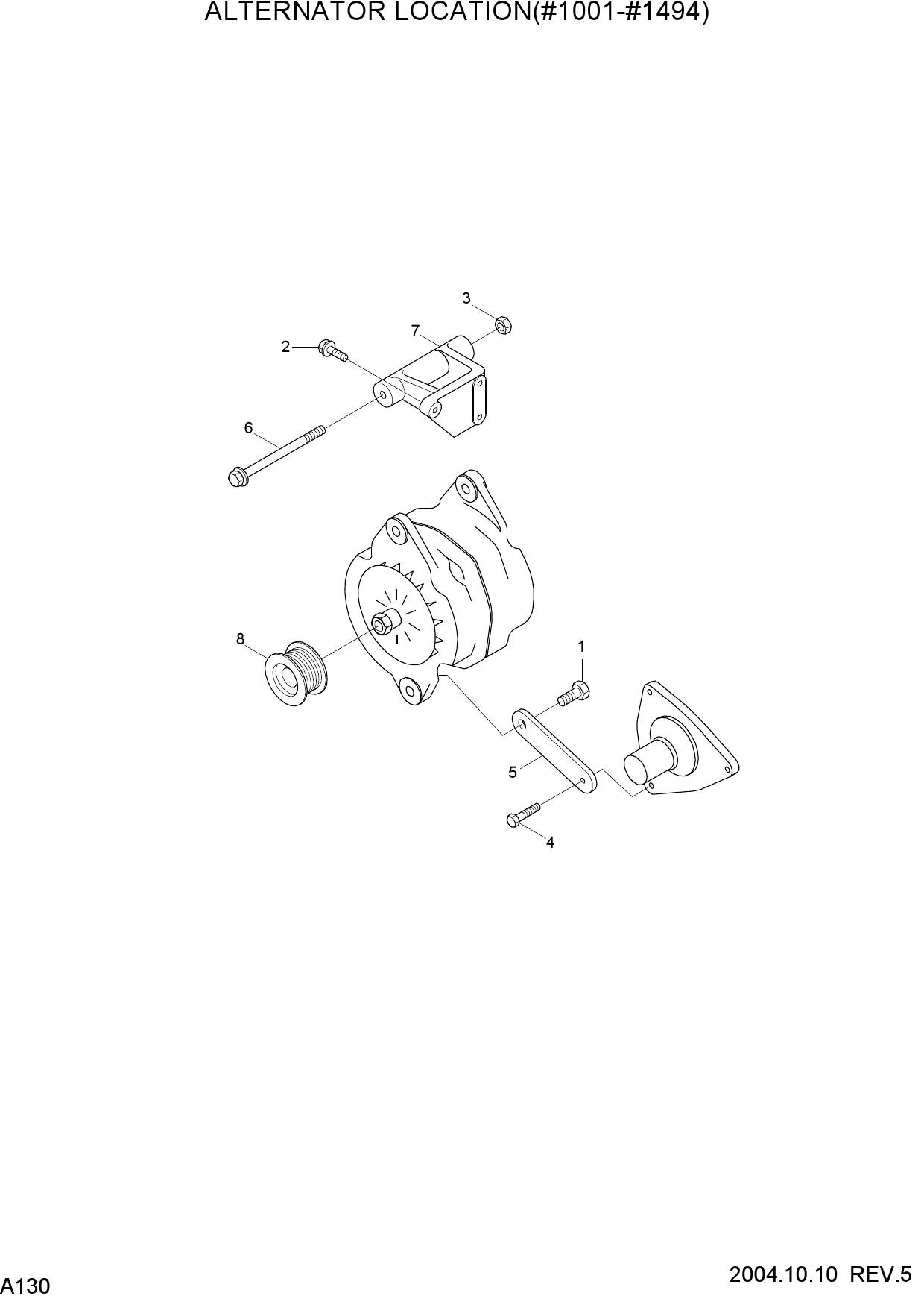 ALTERNATOR LOCATION(#1001-#1494)