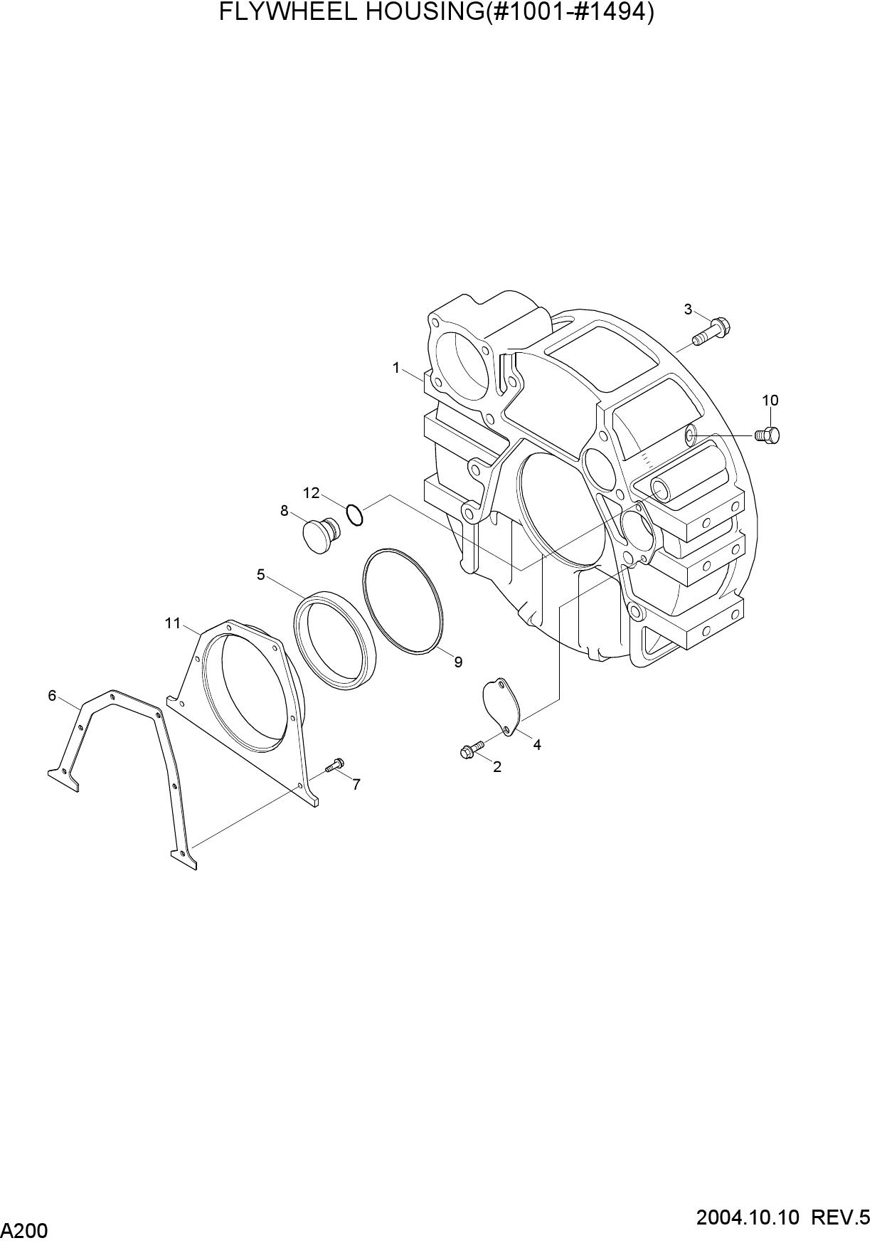 FLYWHEEL HOUSING(#1001-#1494)