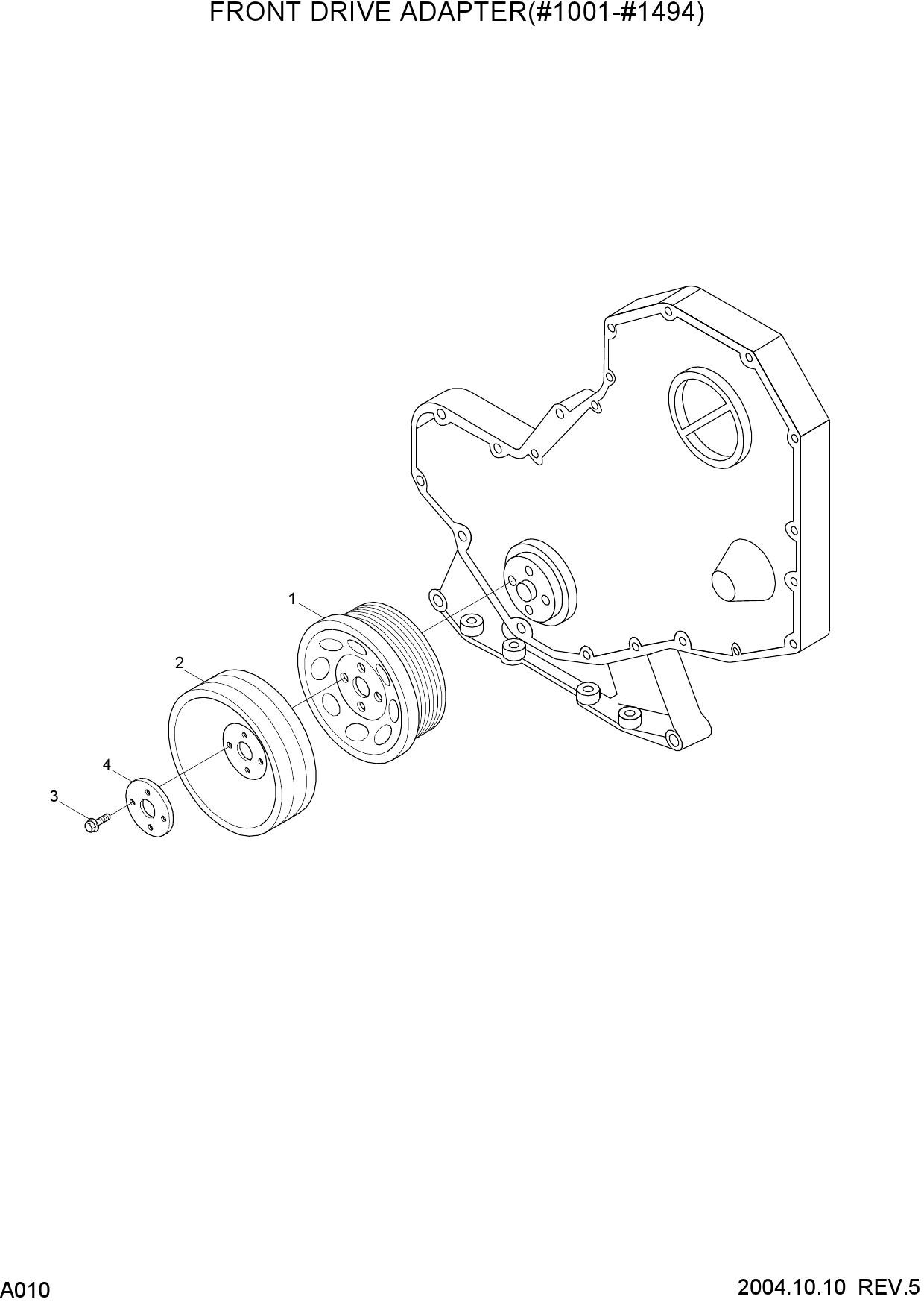 FRONT DRIVE ADAPTER(#1001-#1494)