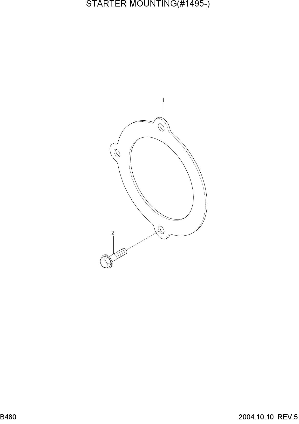 STARTER MOUNTING(#1495-)