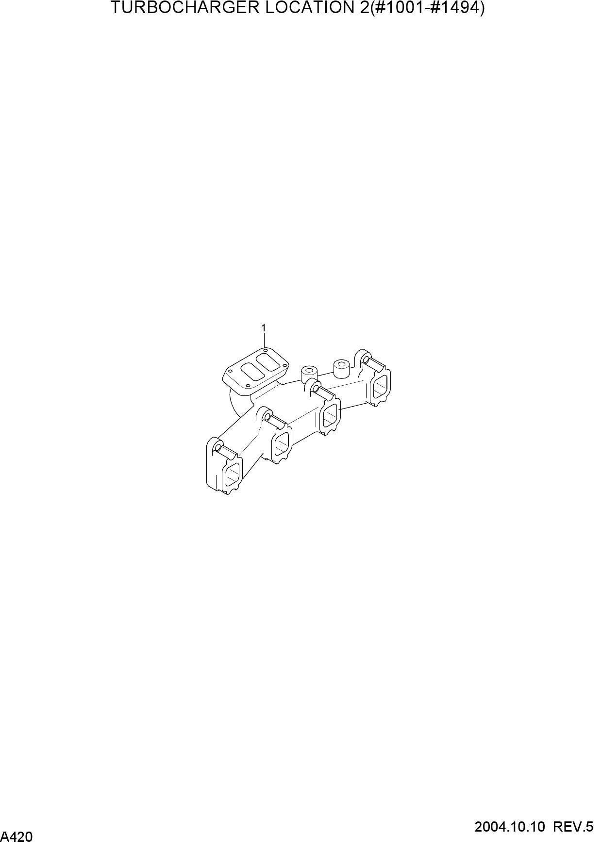 TURBOCHARGER LOCATION 2(#1001-#1494)