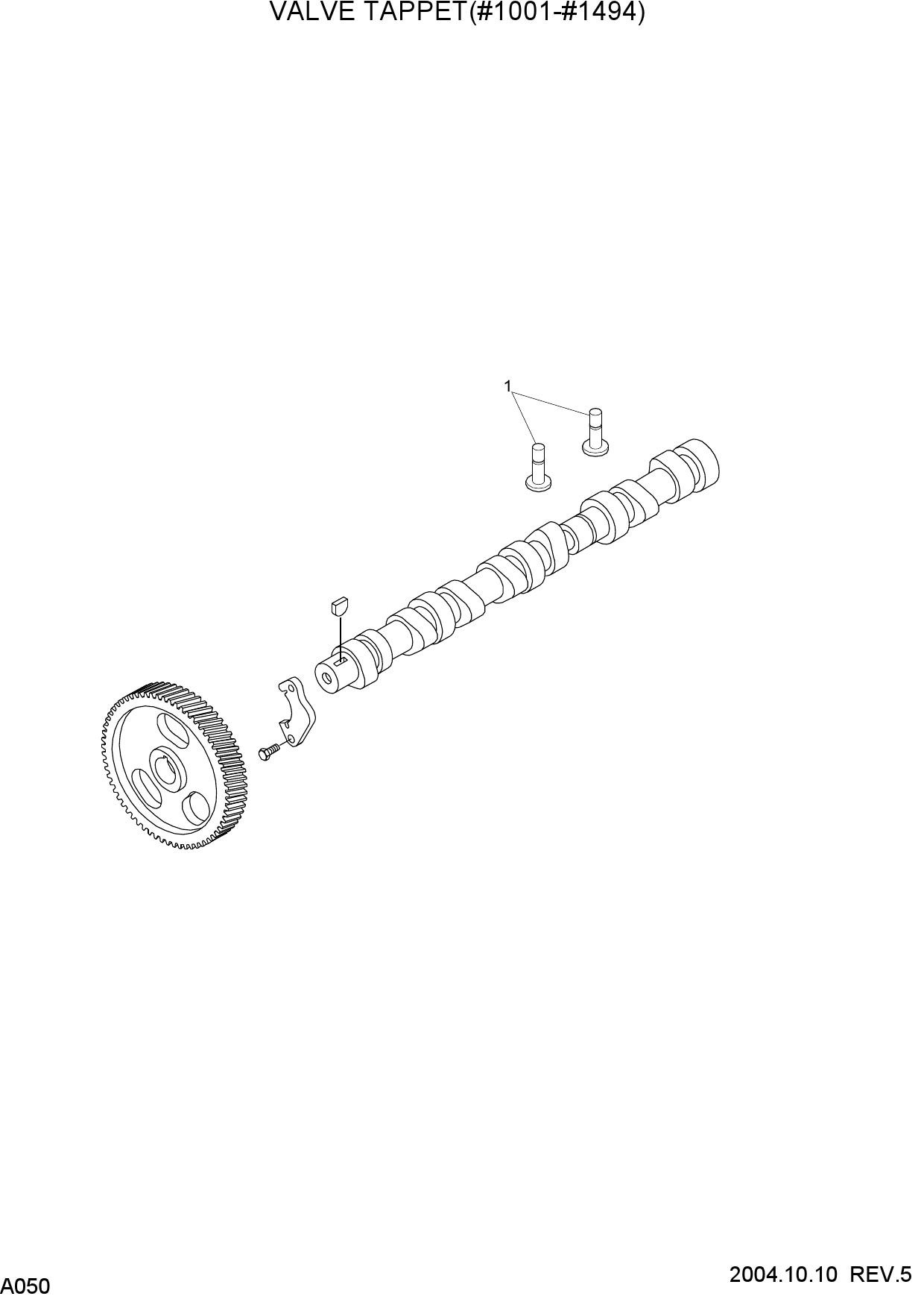 VALVE TAPPET(#1001-#1494)