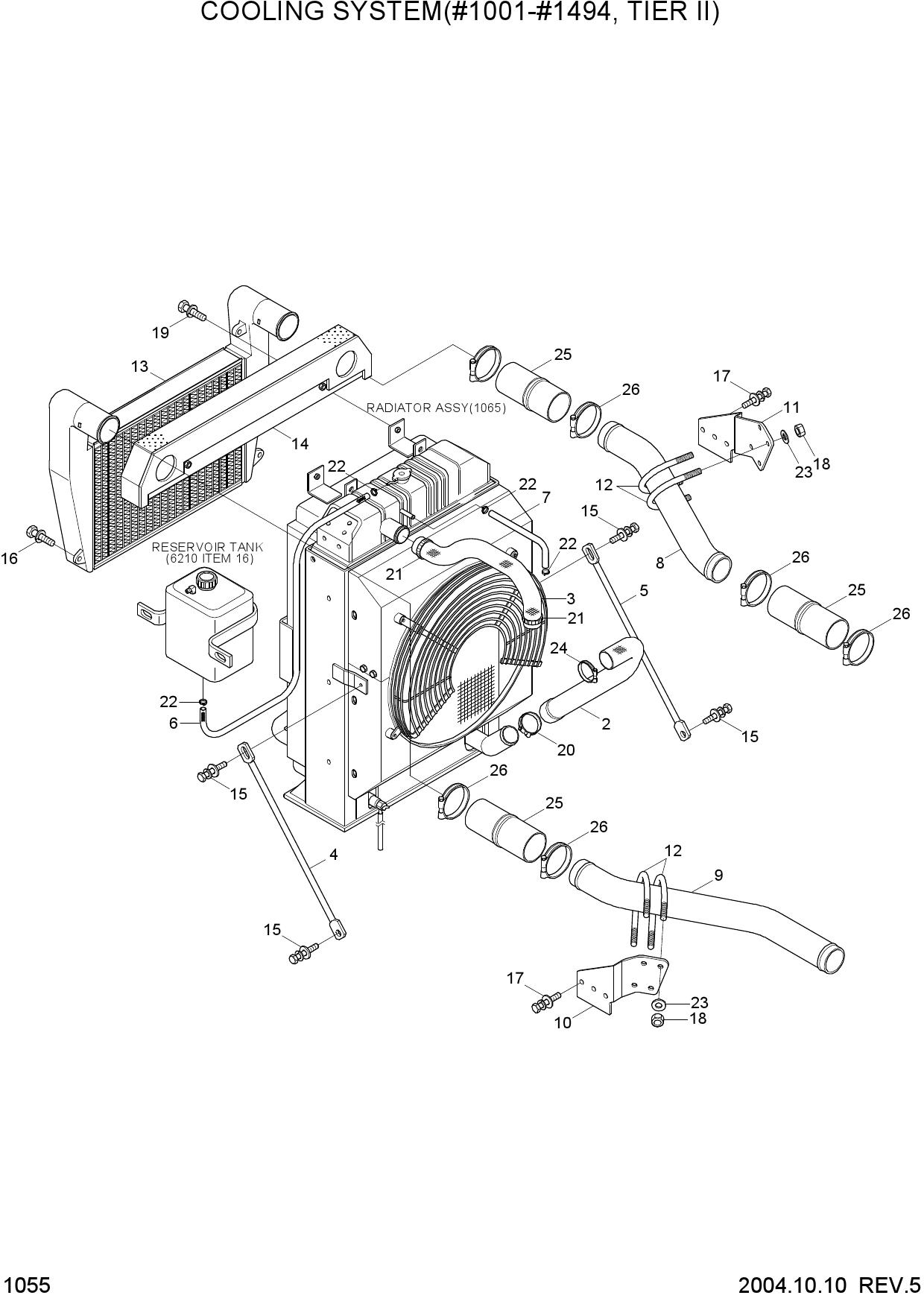 COOLING SYSTEM(#1001-#1494, TIER II)