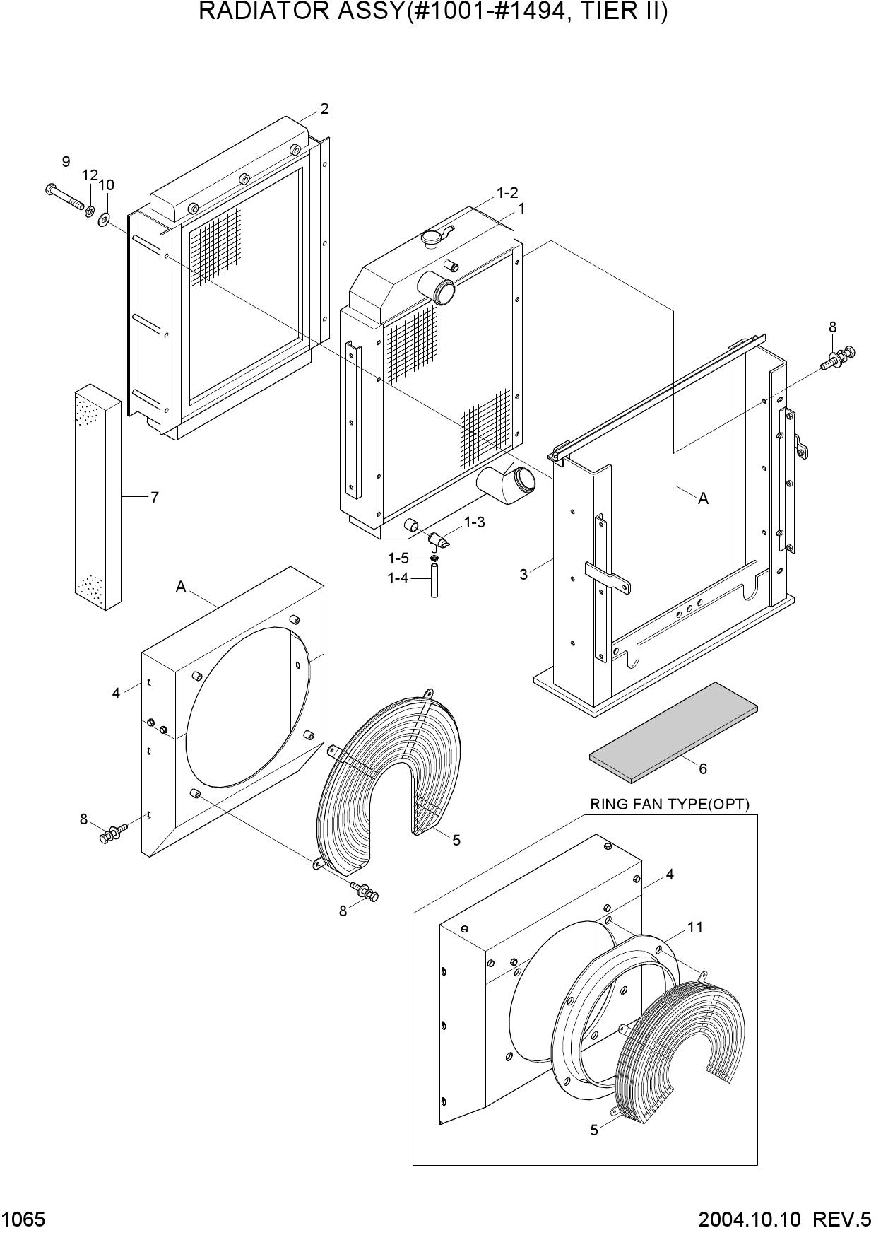 RADIATOR ASSY(#1001-#1494, TIER II)