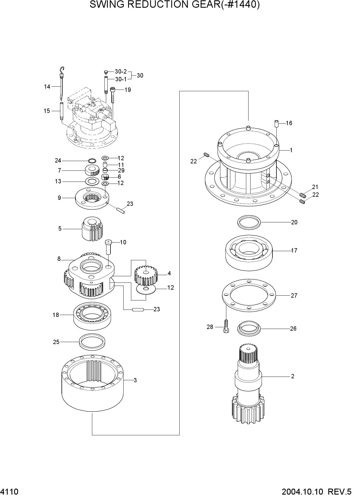 SWING REDUCTION GEAR(-#1440)