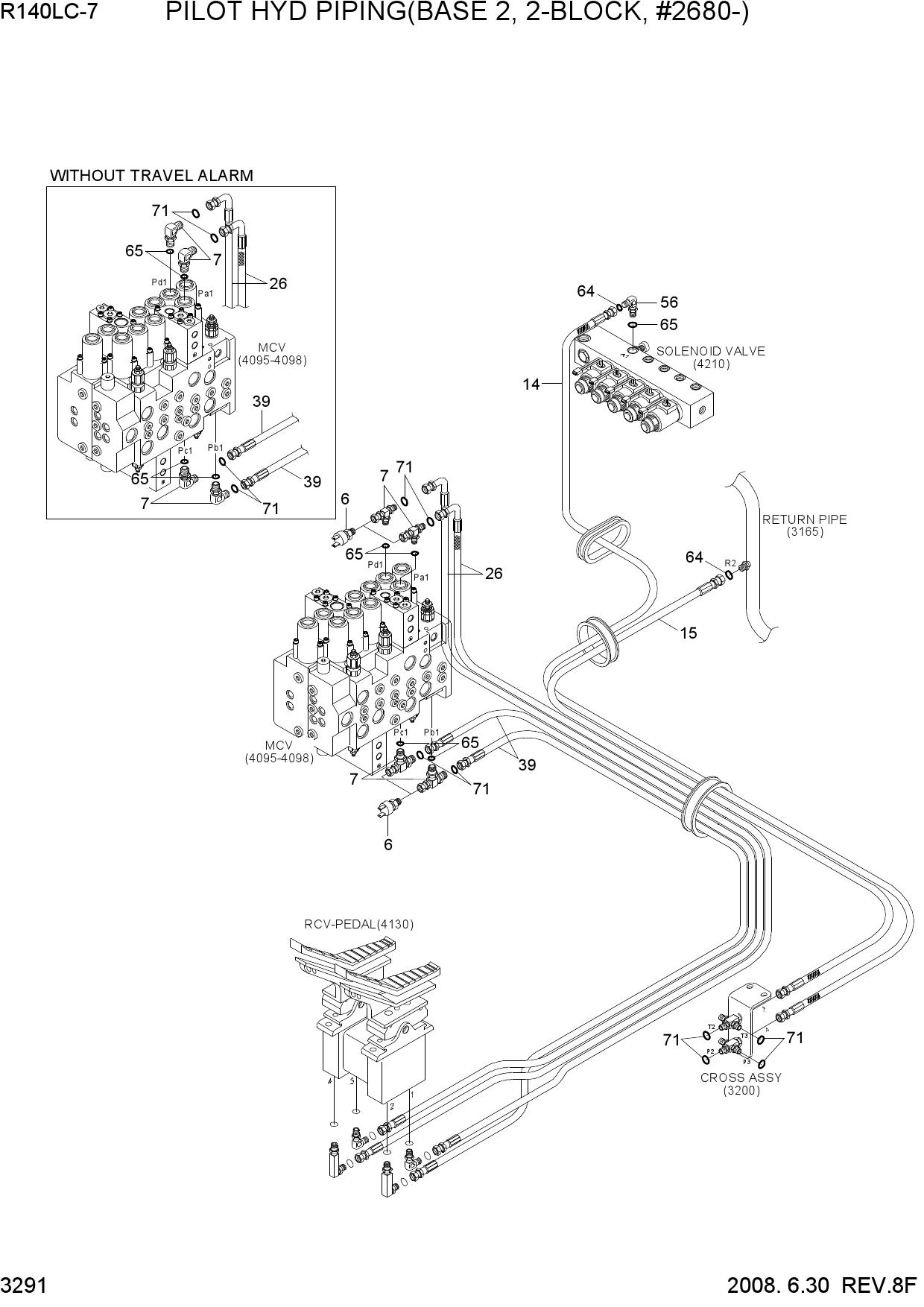 PILOT HYD PIPING(BASE 2,2-BLOCK,#2680-)