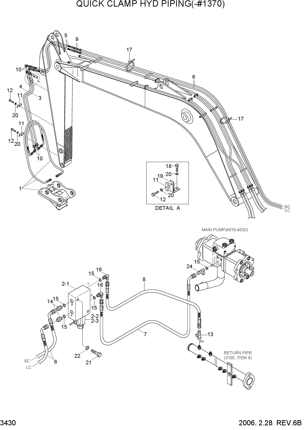 QUICK CLAMP HYD PIPING(-#1370)