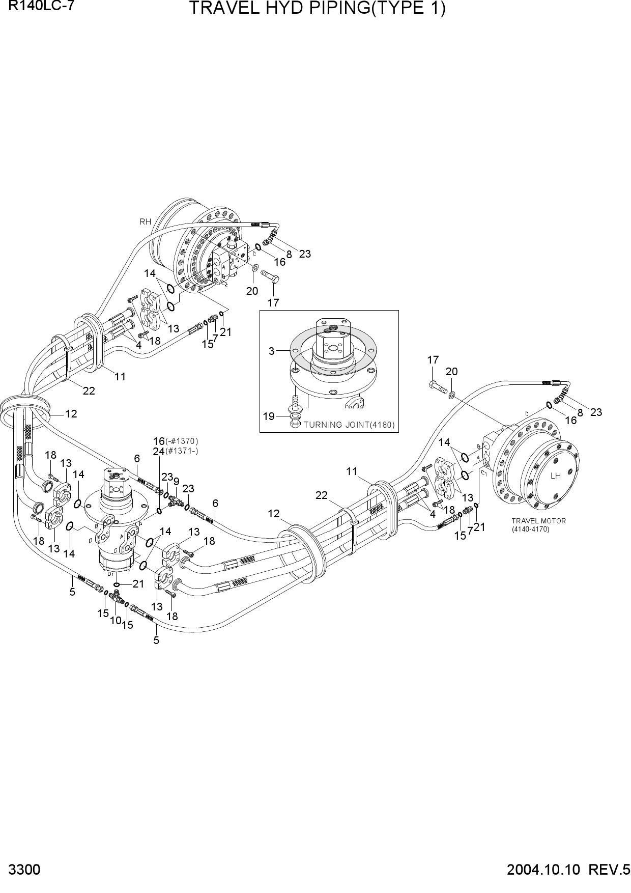 TRAVEL HYD PIPING(TYPE 1)