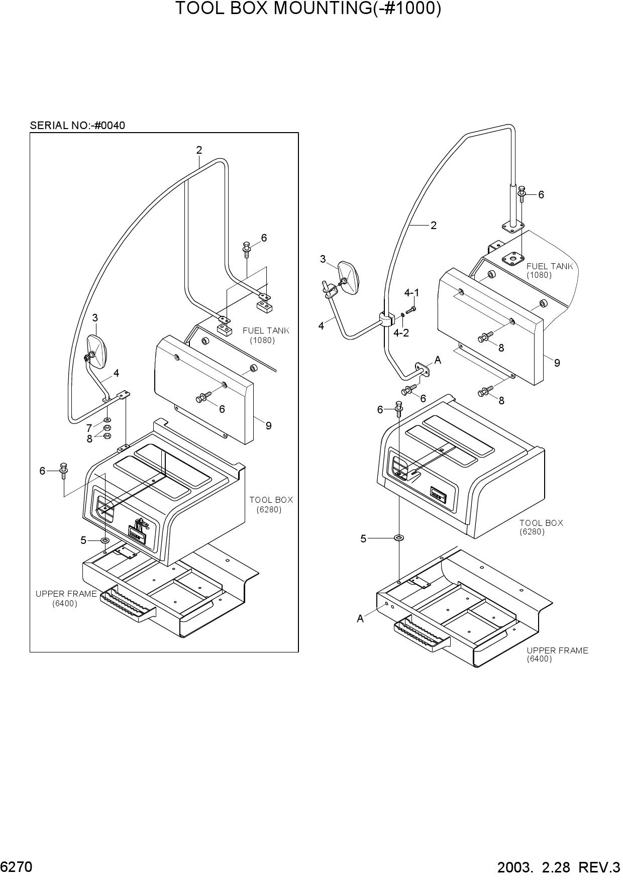 TOOL BOX MOUNTING(-#1000)