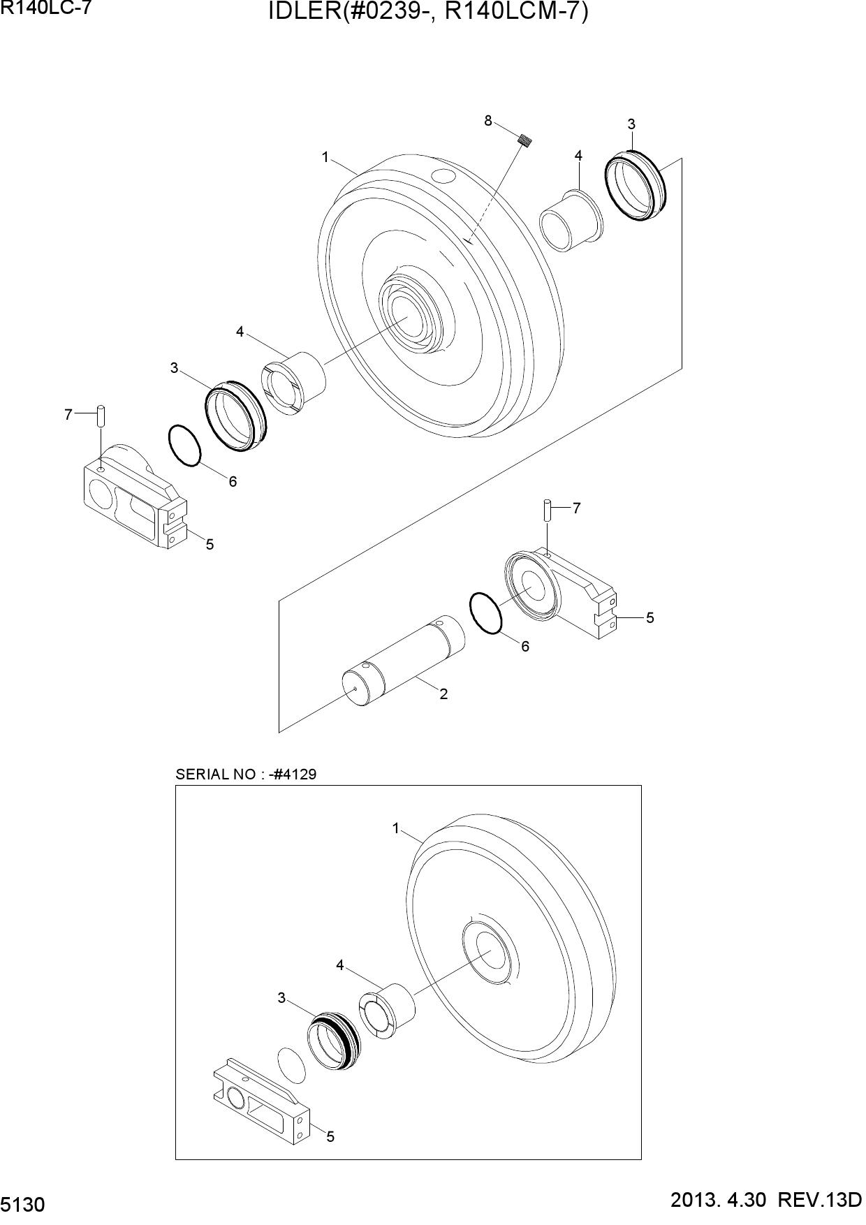 IDLER(#0239-, R140LCM-7)
