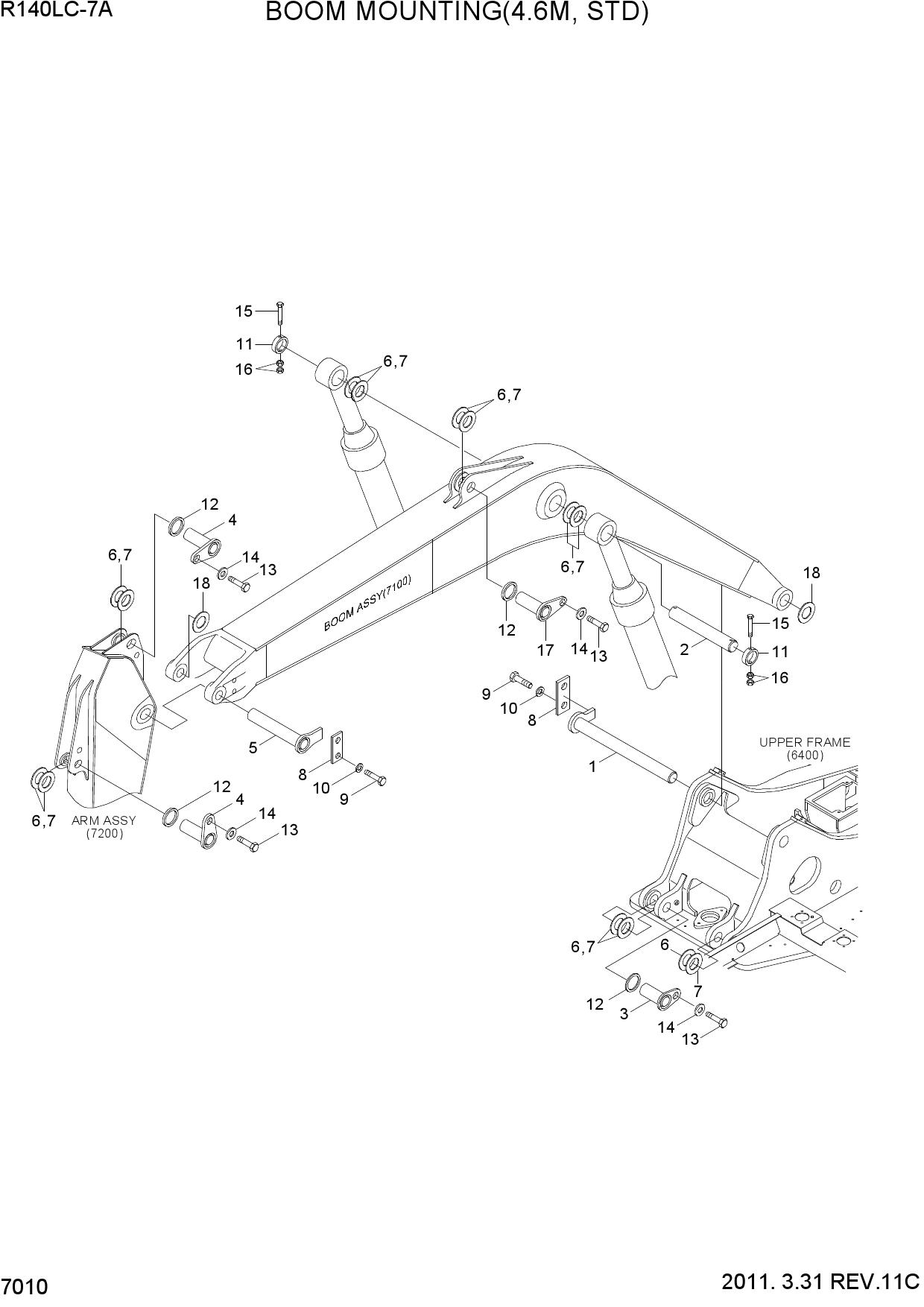 BOOM MOUNTING(4.6M, STD)