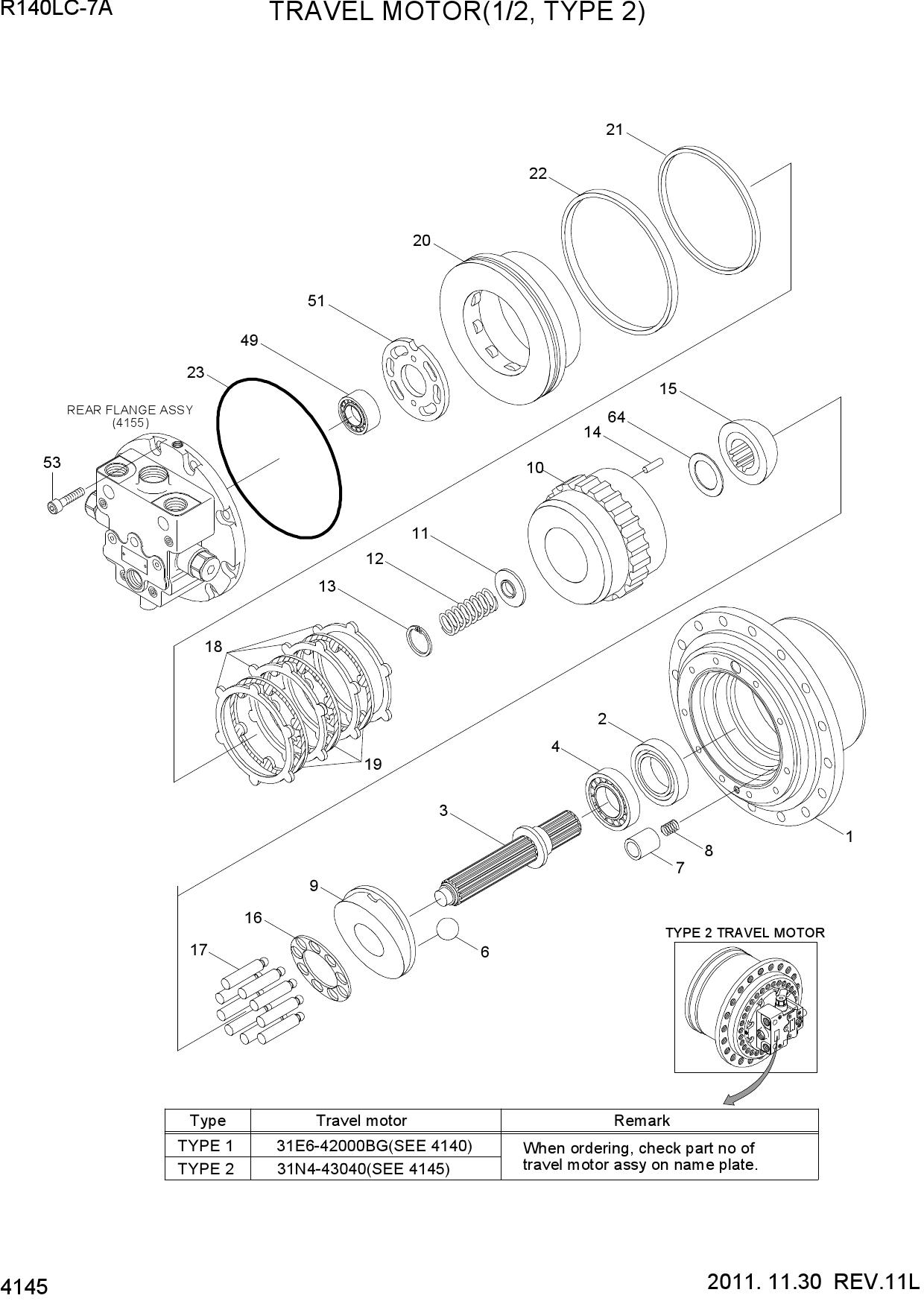 TRAVEL MOTOR(1/2, TYPE 2)