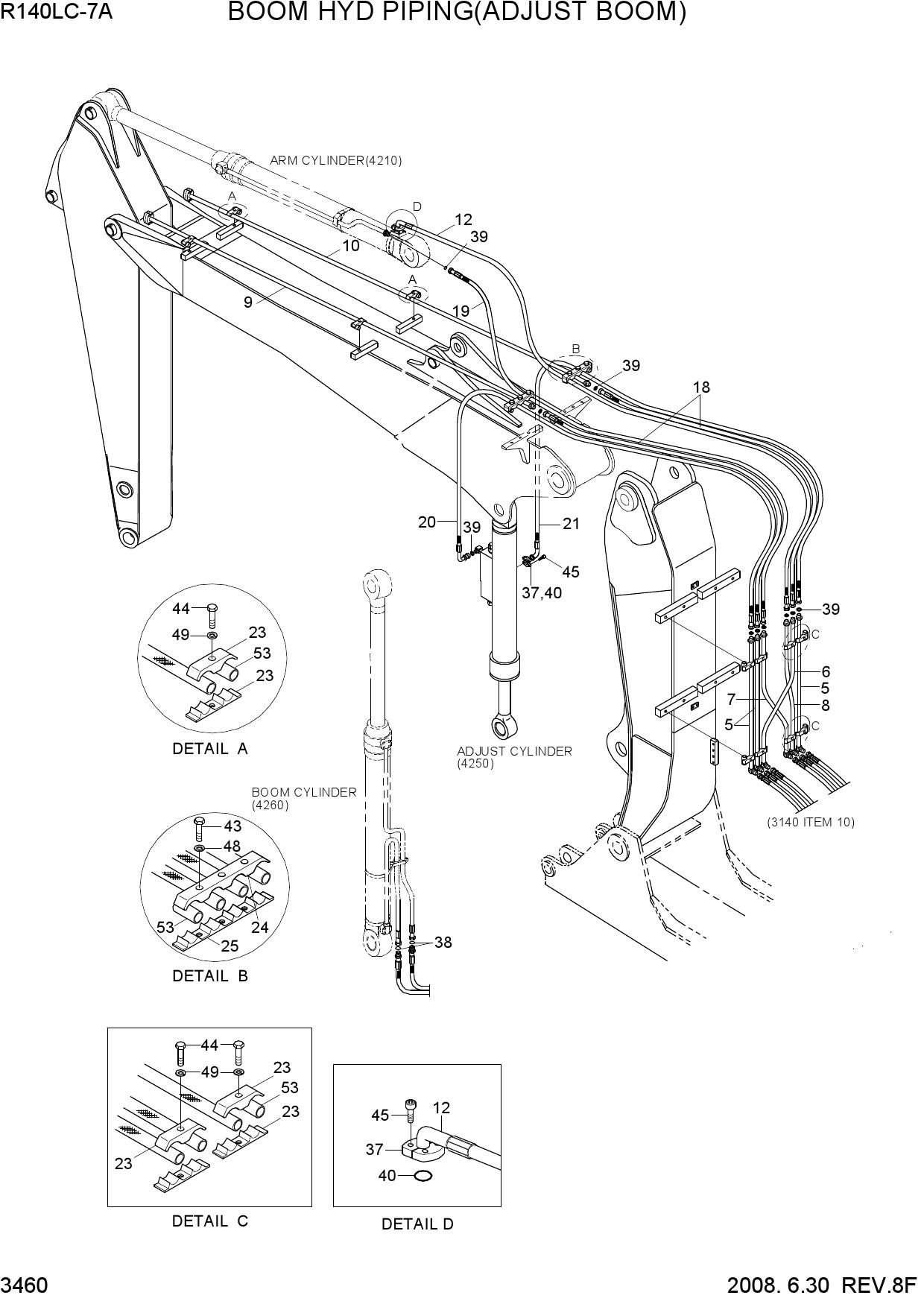 BOOM HYD PIPING(ADJUST BOOM)