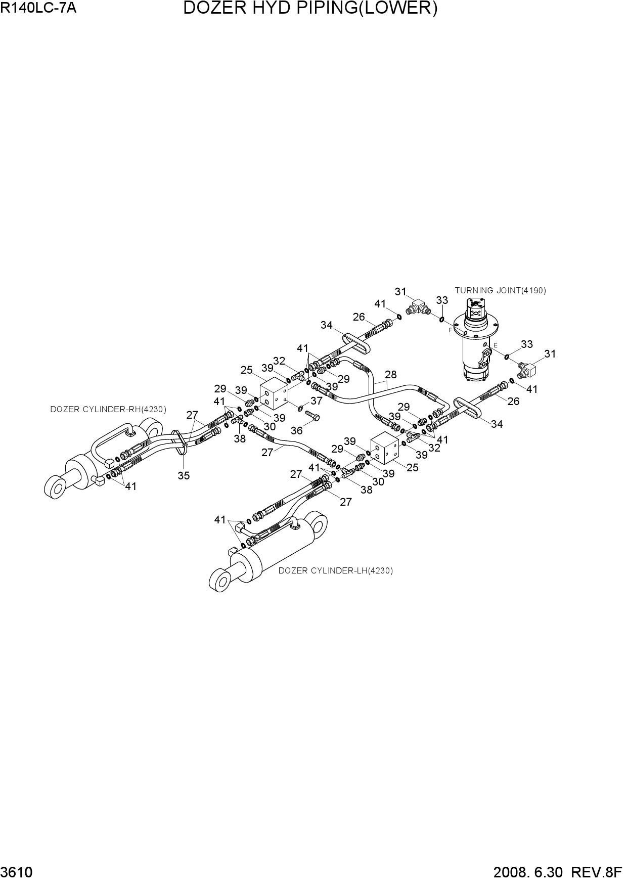 DOZER HYD PIPING(LOWER)