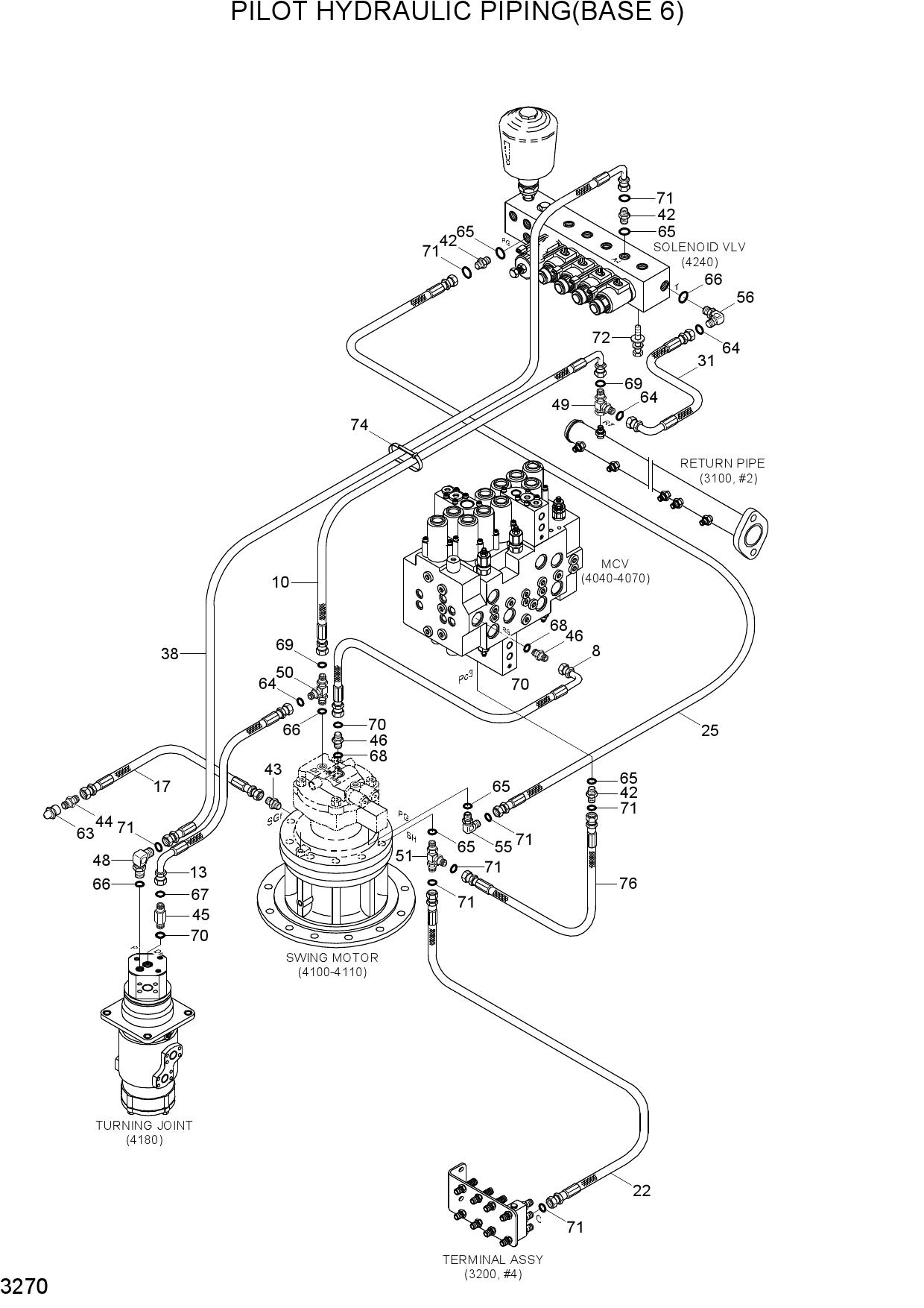 PILOT HYD PIPING(BASE 6)