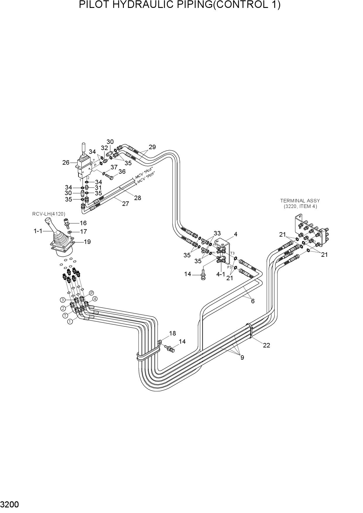 PILOT HYD PIPING(CONTROL 1)