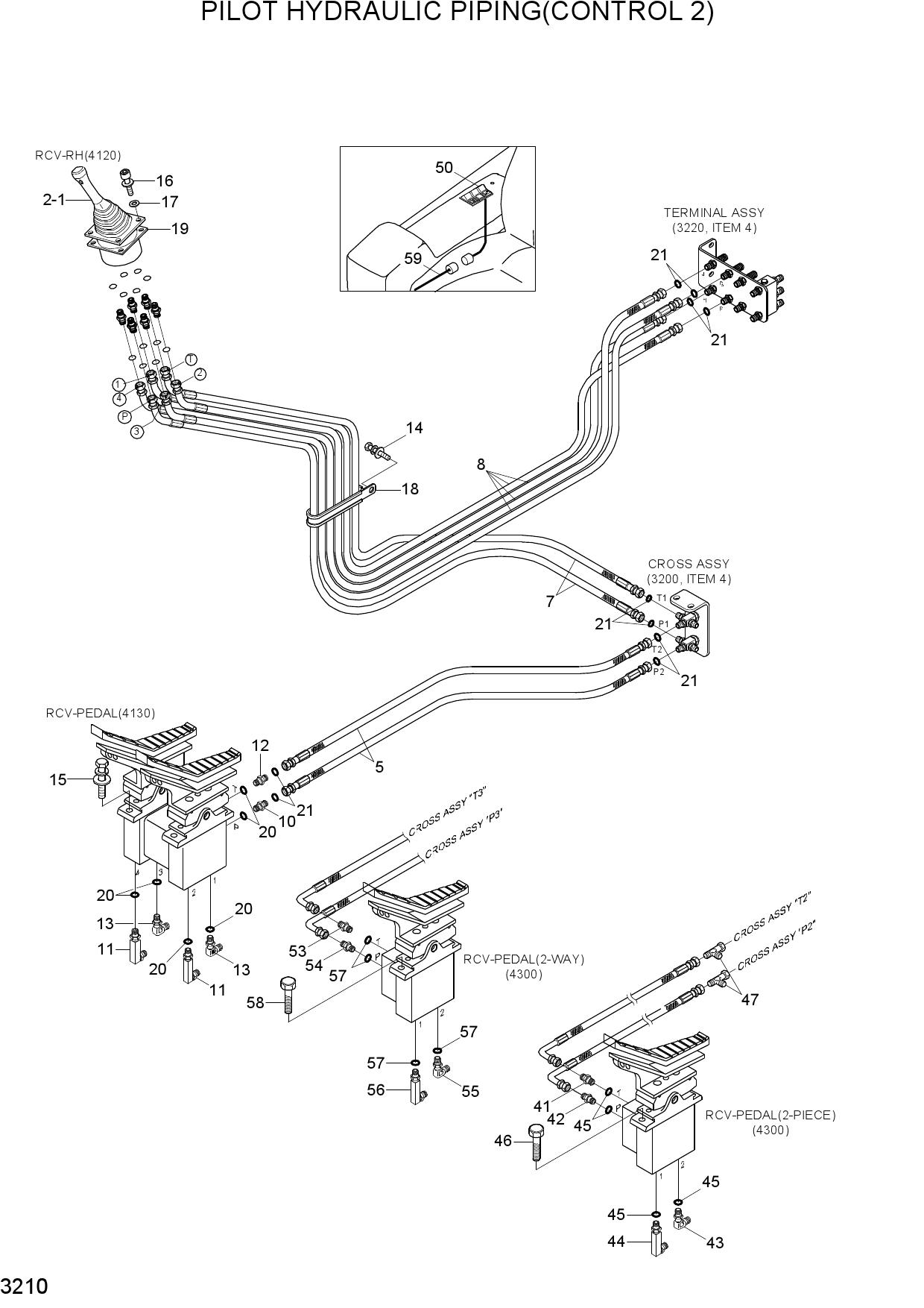 PILOT HYD PIPING(CONTROL 2)