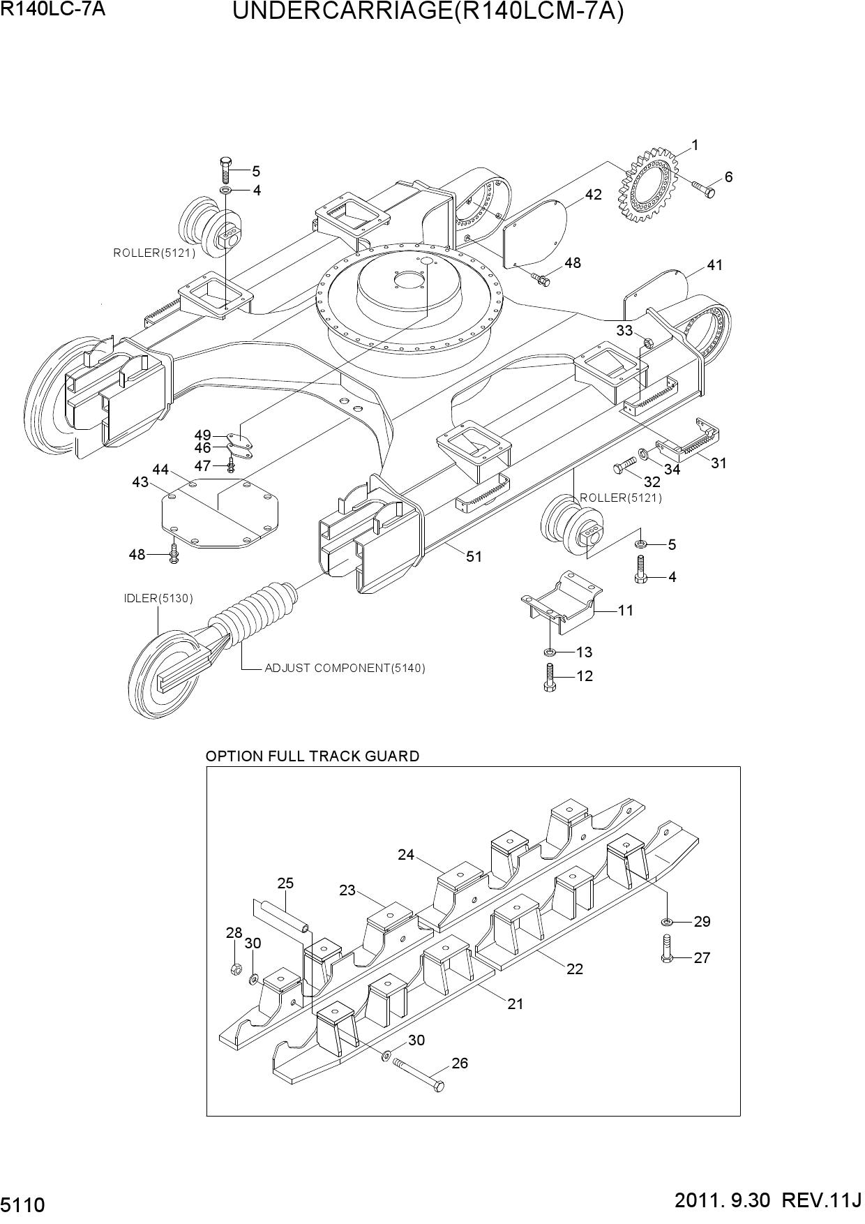 UNDERCARRIAGE(R140LCM-7A)