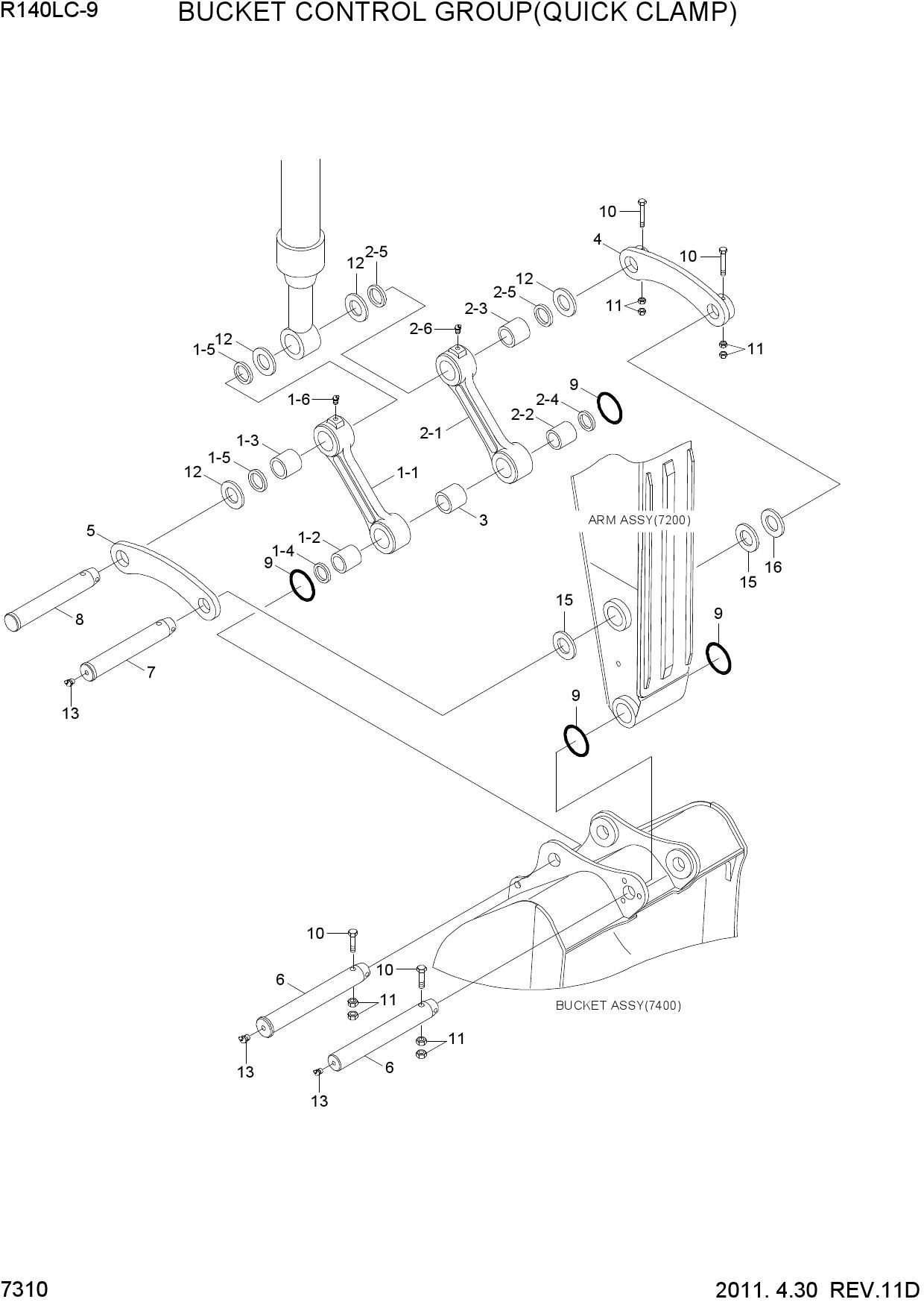 BUCKET CONTROL GROUP(QUICK CLAMP)