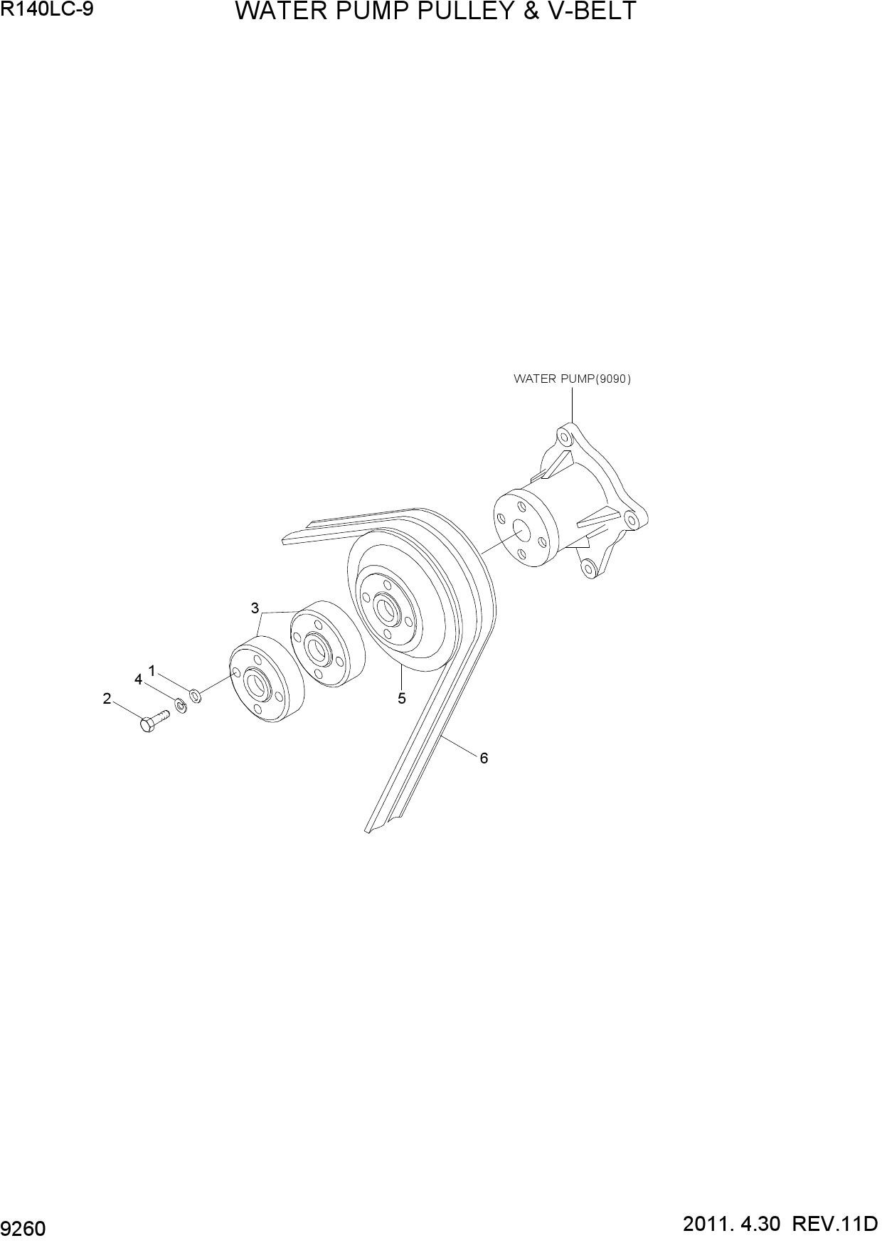 WATER PUMP PULLEY & V-BELT