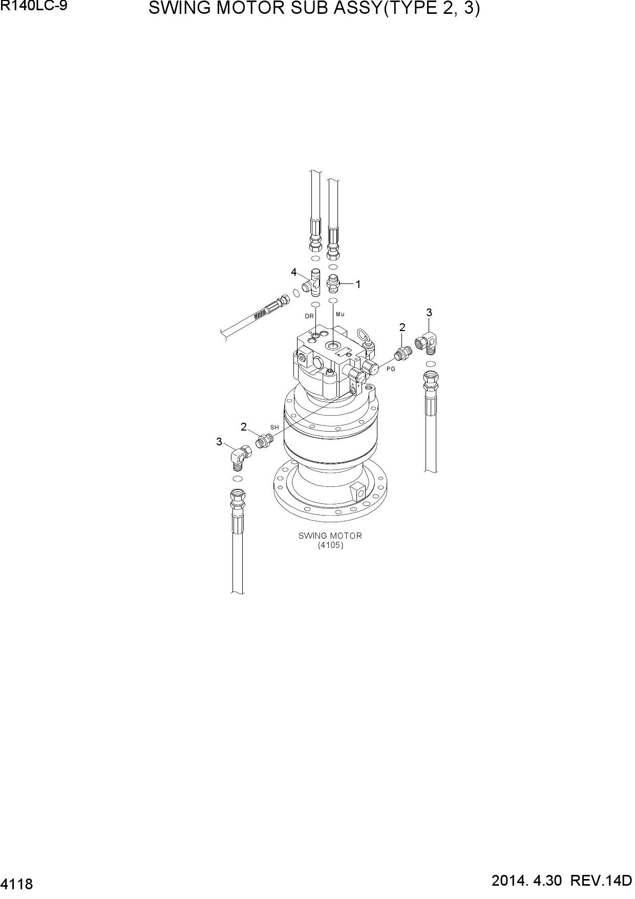 SWING MOTOR SUB ASSY(TYPE 2,3)