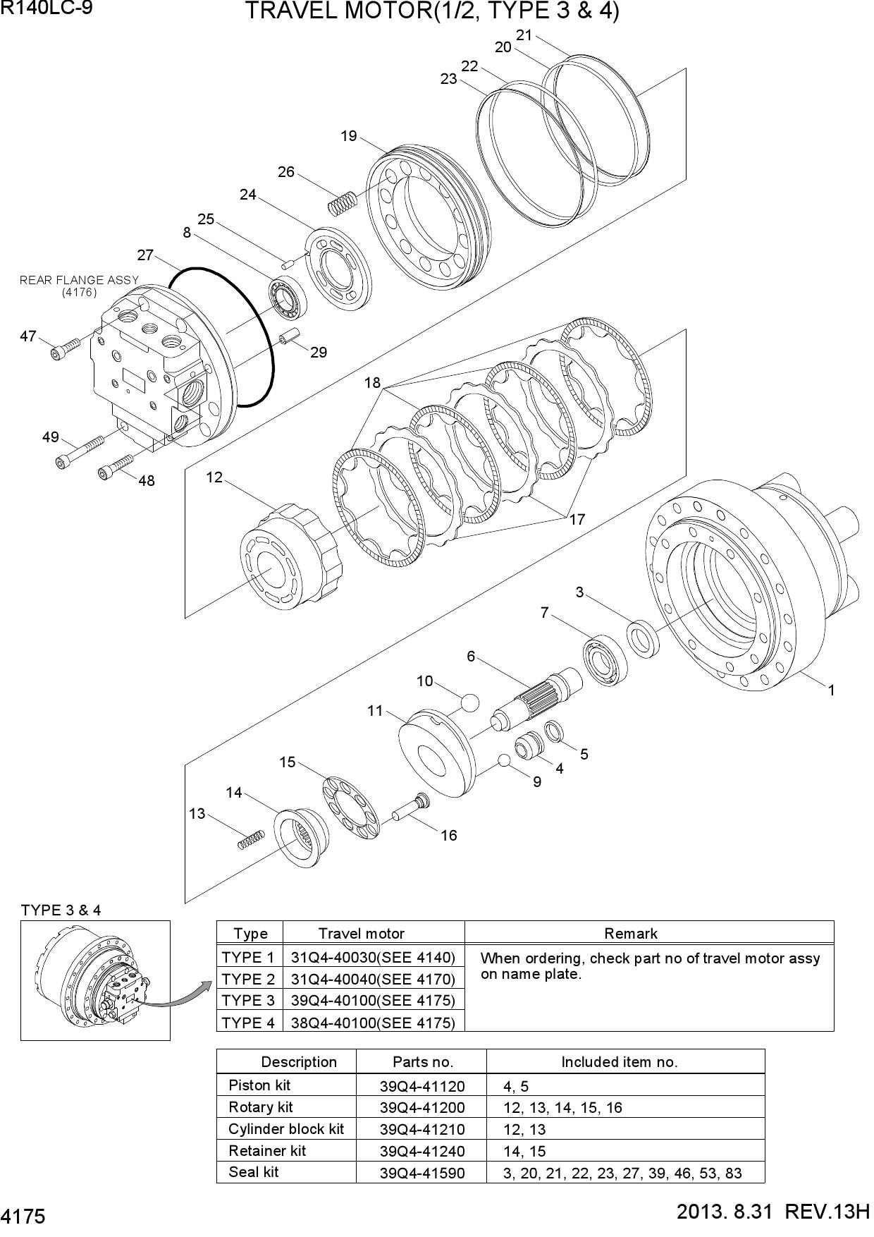 TRAVEL MOTOR(1/2, TYPE 3 & 4)