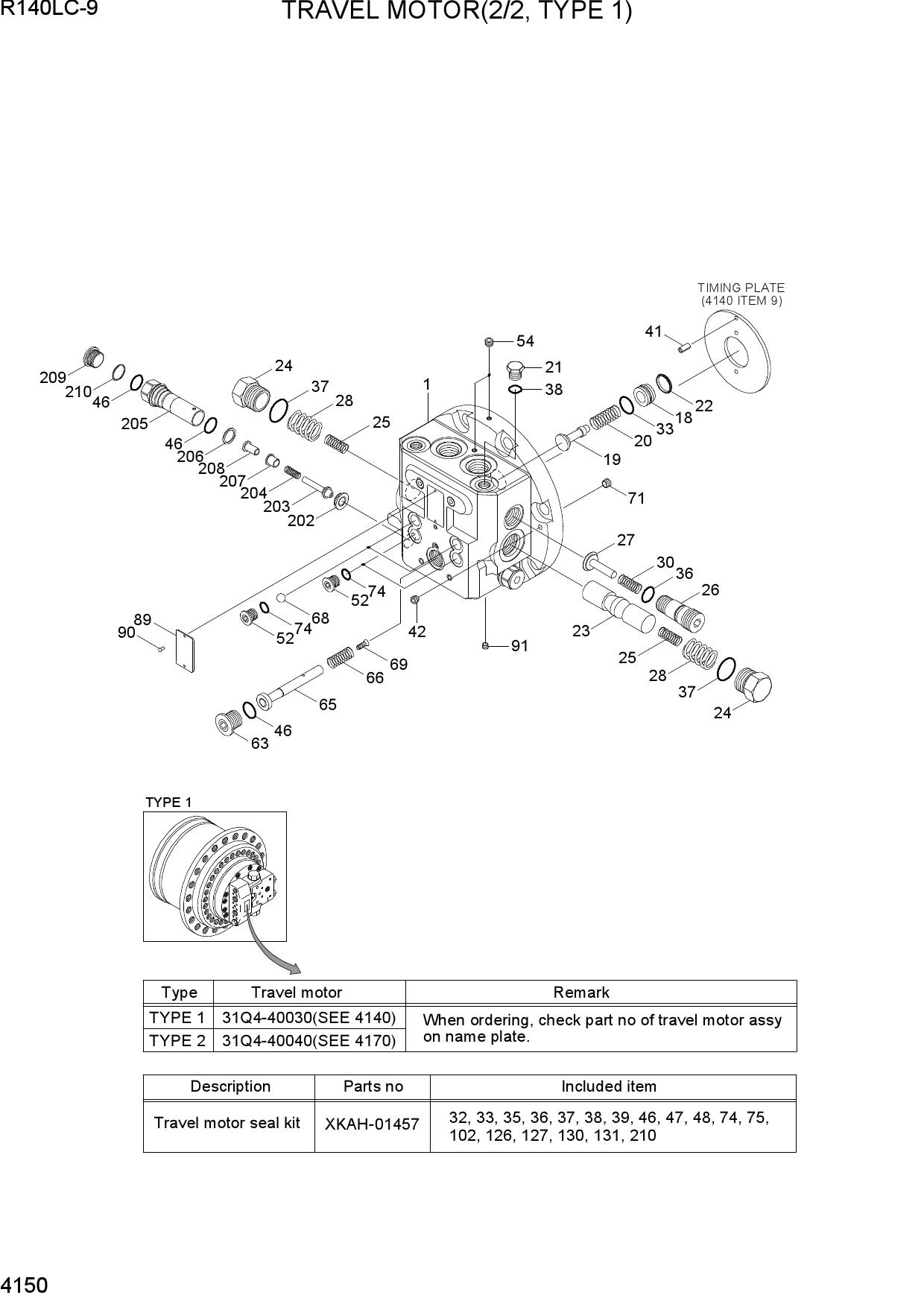 TRAVEL MOTOR(2/2, TYPE 1)