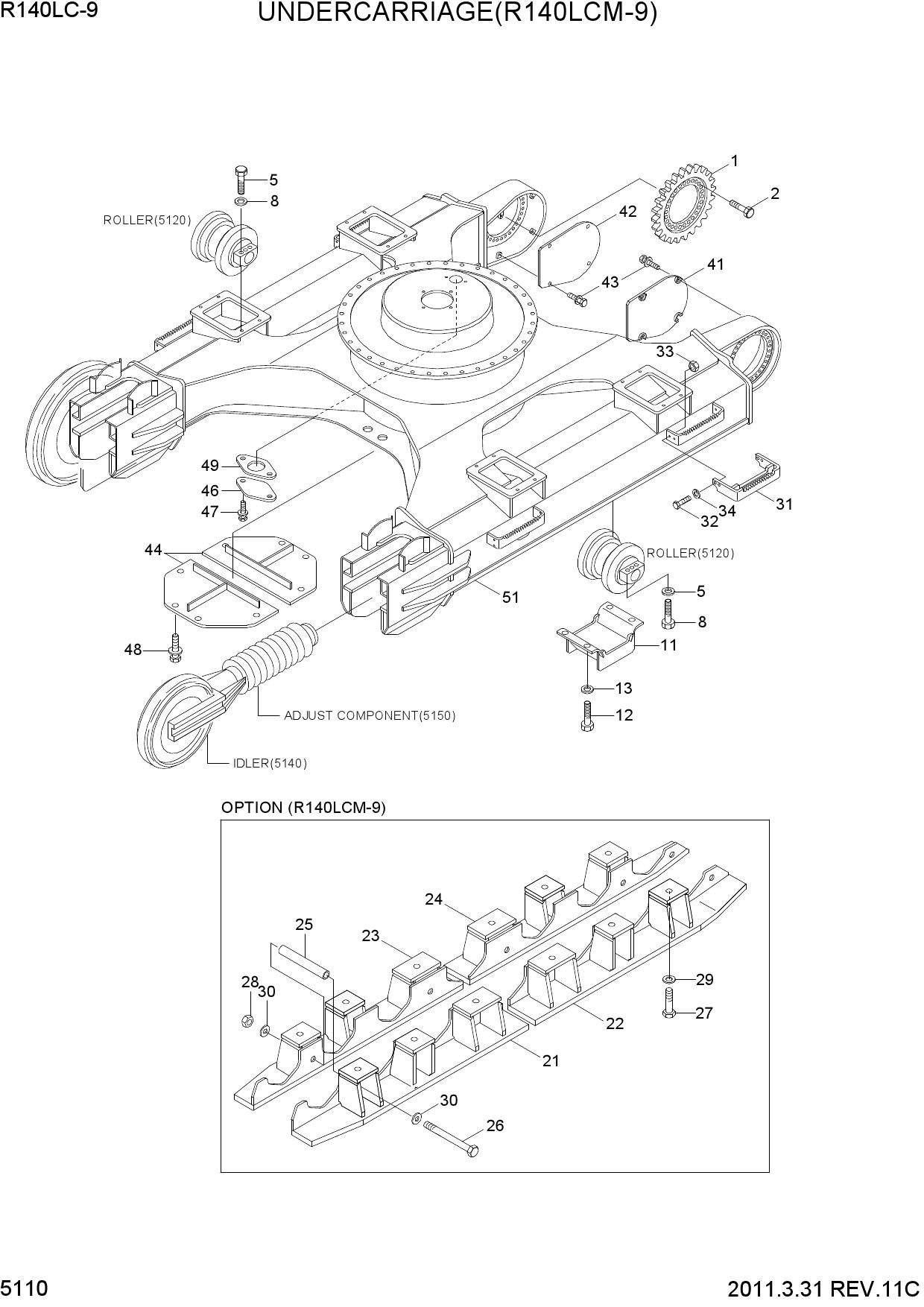 UNDERCARRIAGE(R140LCM-9)