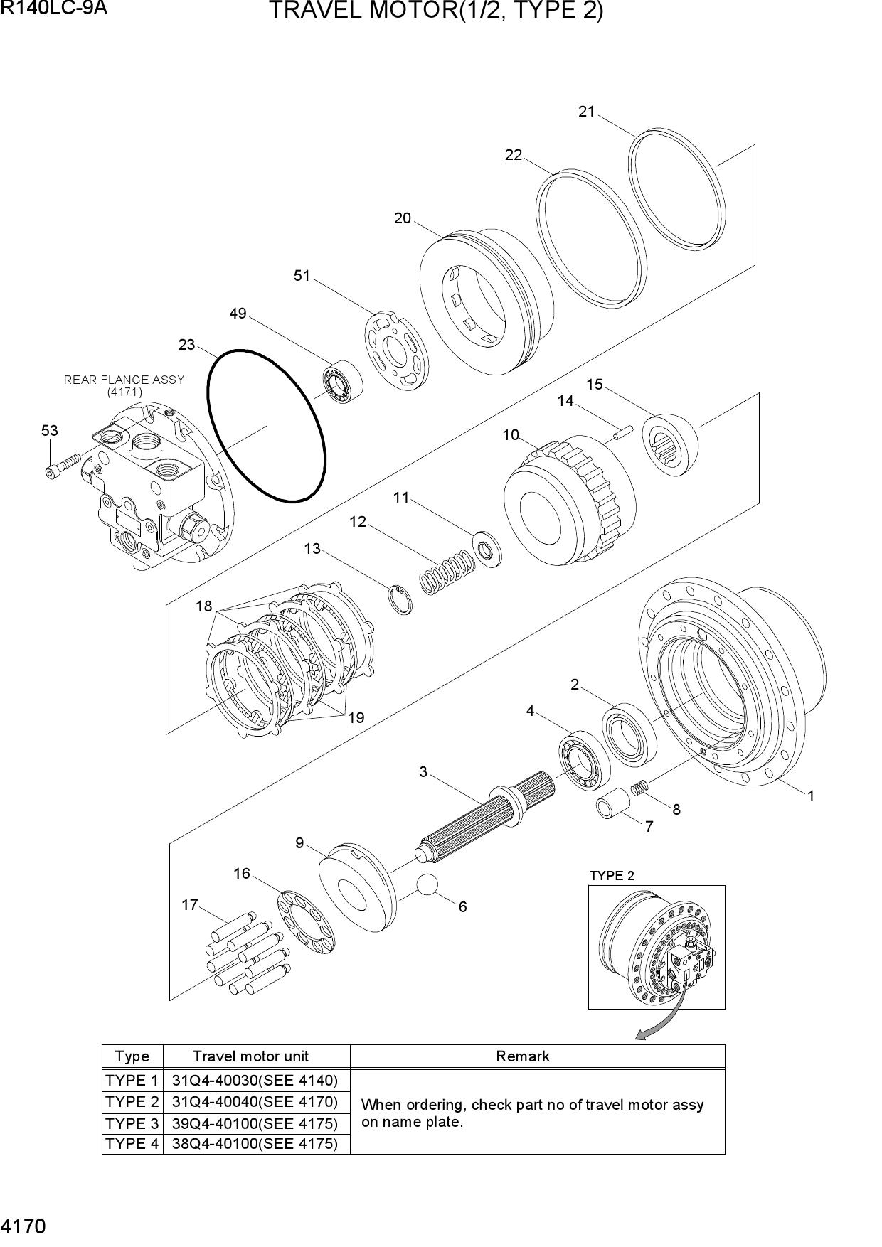 TRAVEL MOTOR(1/2, TYPE 2)