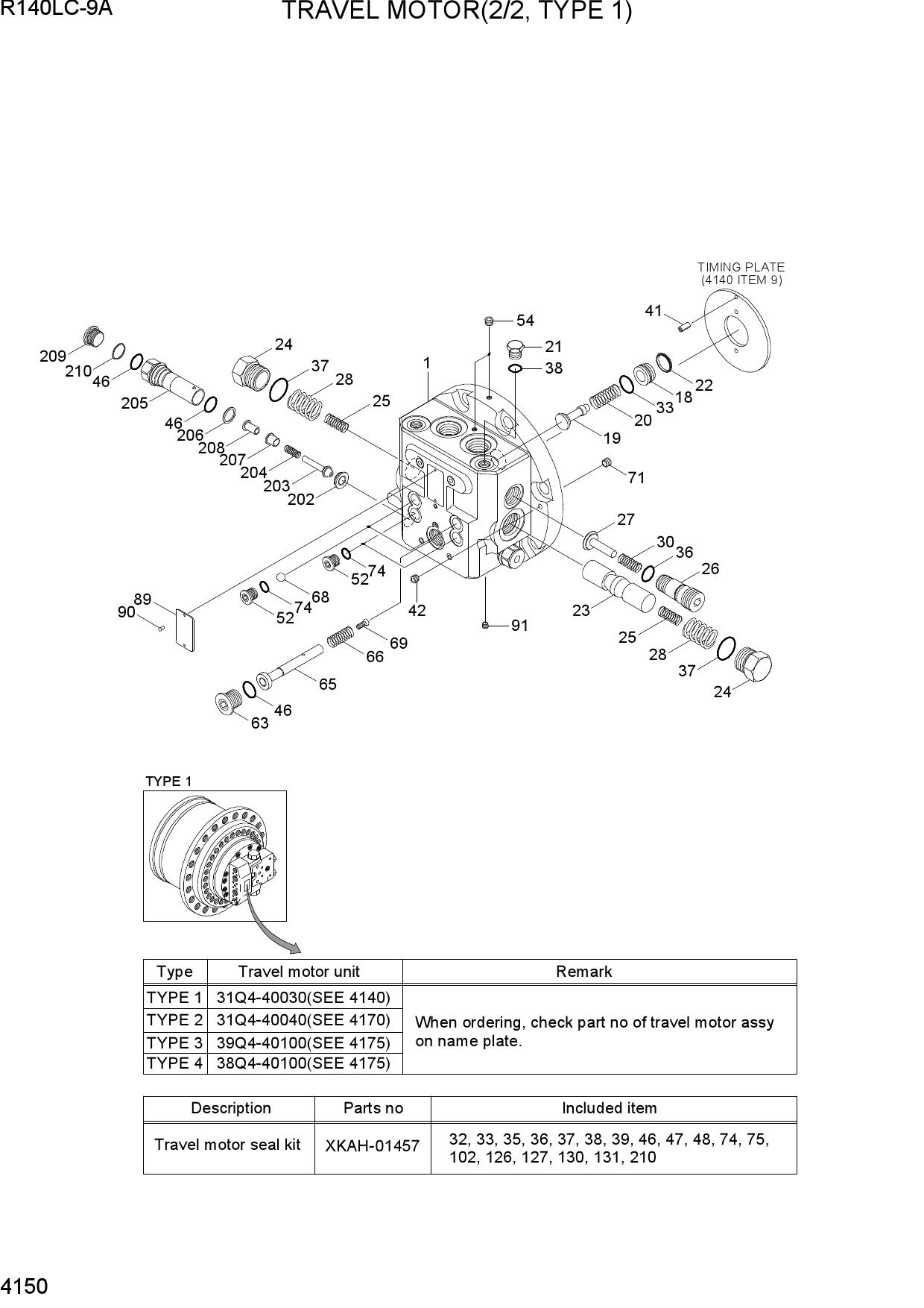 TRAVEL MOTOR(2/2, TYPE 1)