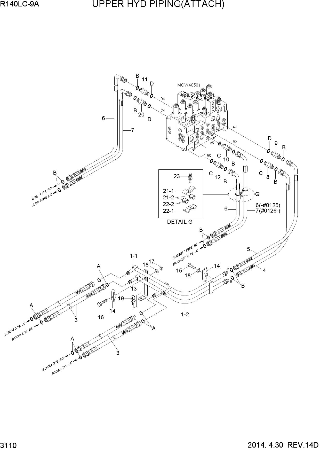 UPPER HYD PIPING(ATTACH)