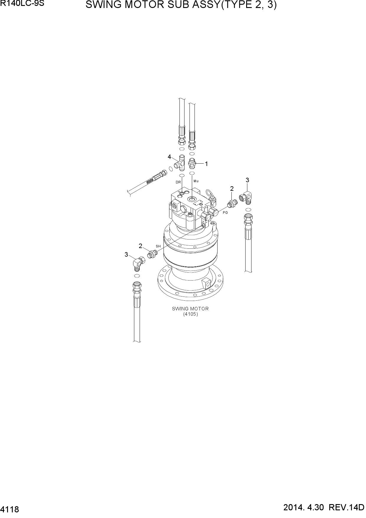 SWING MOTOR SUB ASSY(TYPE 2,3)