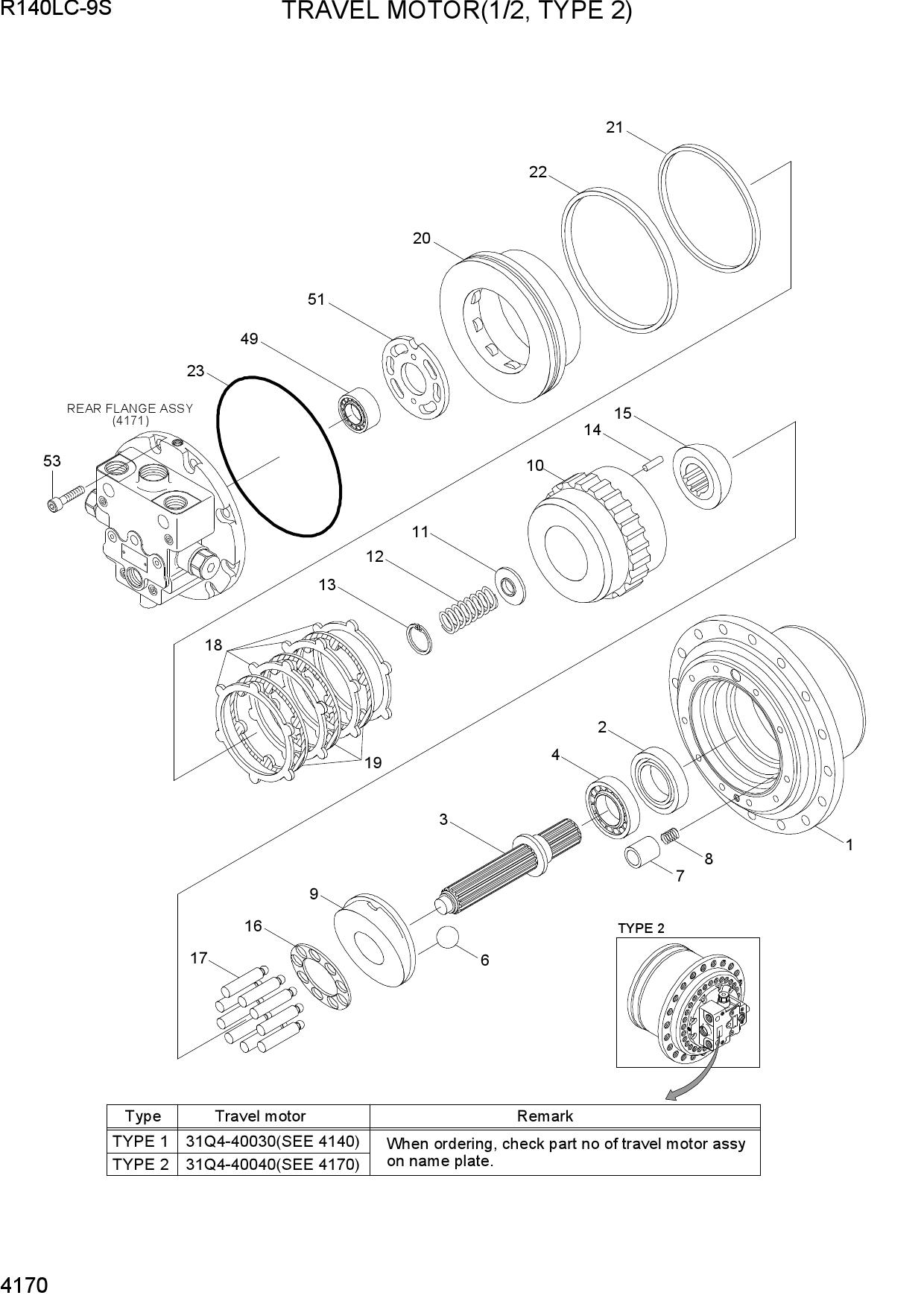 TRAVEL MOTOR(1/2, TYPE 2)