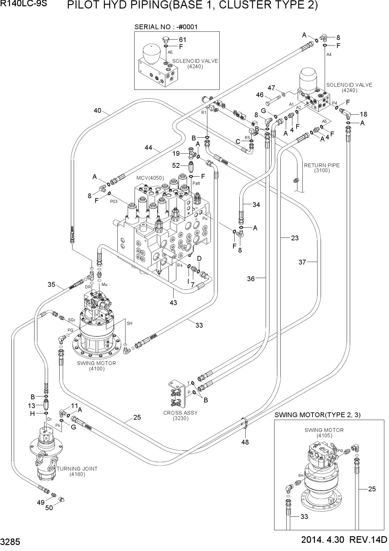 PILOT HYD PIPING(BASE 1, CLUSTER TYPE 2)