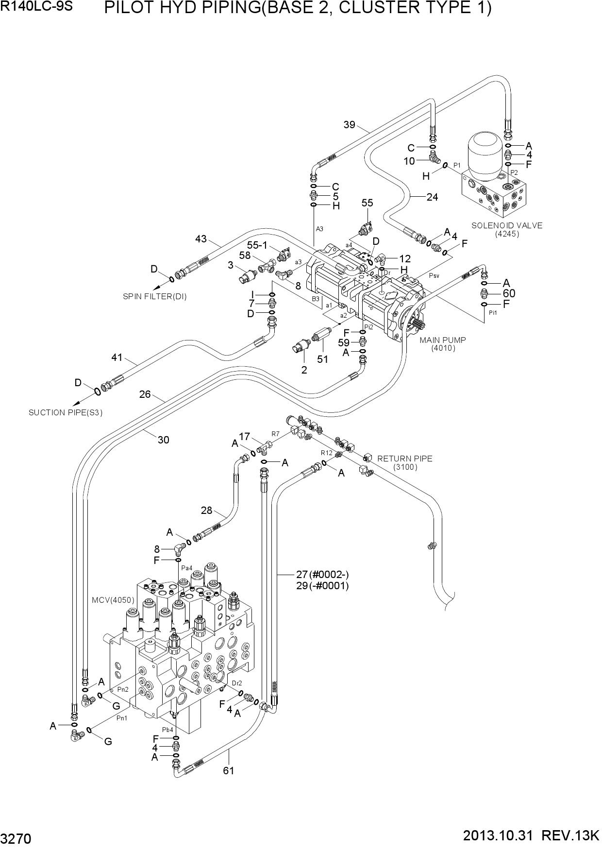 PILOT HYD PIPING(BASE 2, CLUSTER TYPE 1)