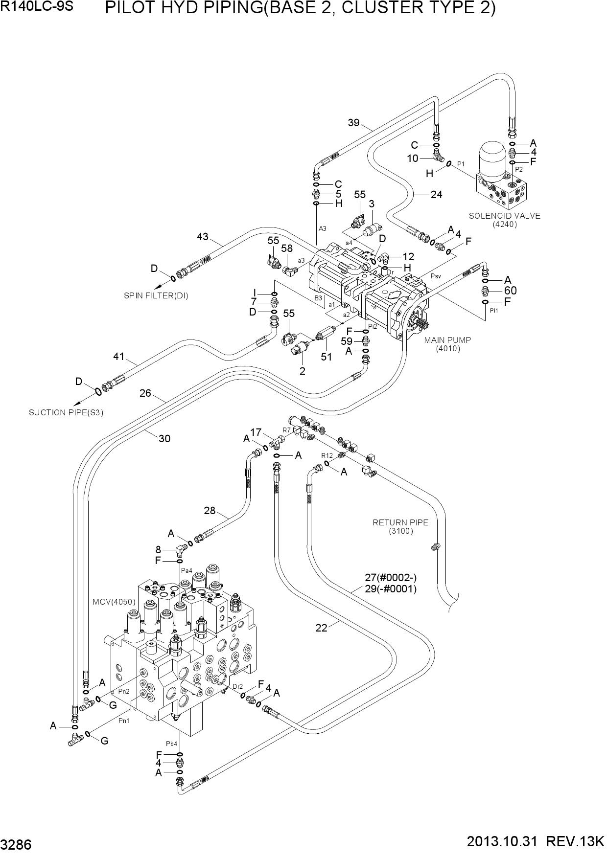 PILOT HYD PIPING(BASE 2, CLUSTER TYPE 2)