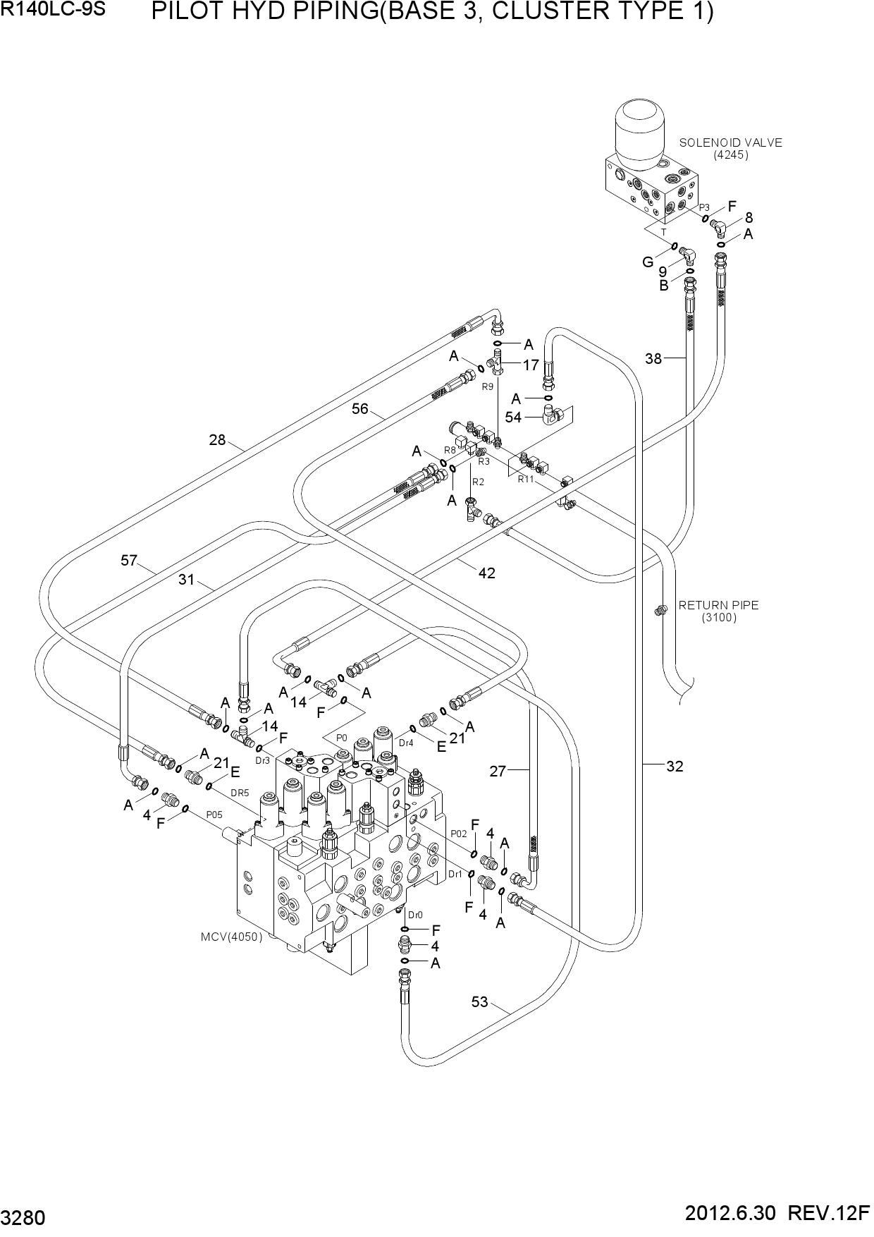 PILOT HYD PIPING(BASE 3, CLUSTER TYPE 1)
