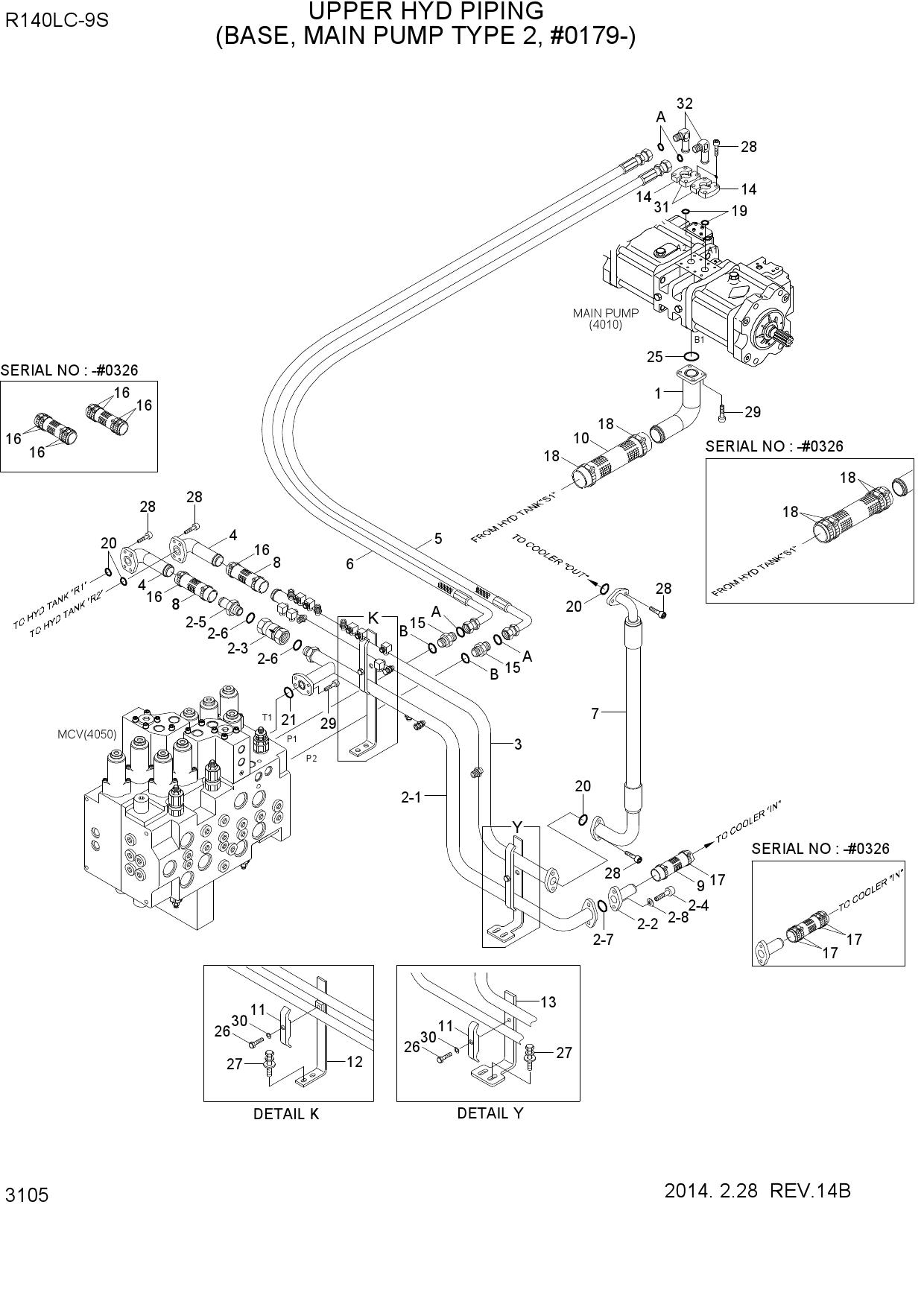 UP HYD PIP(BASE, M/PUMP TYPE2)