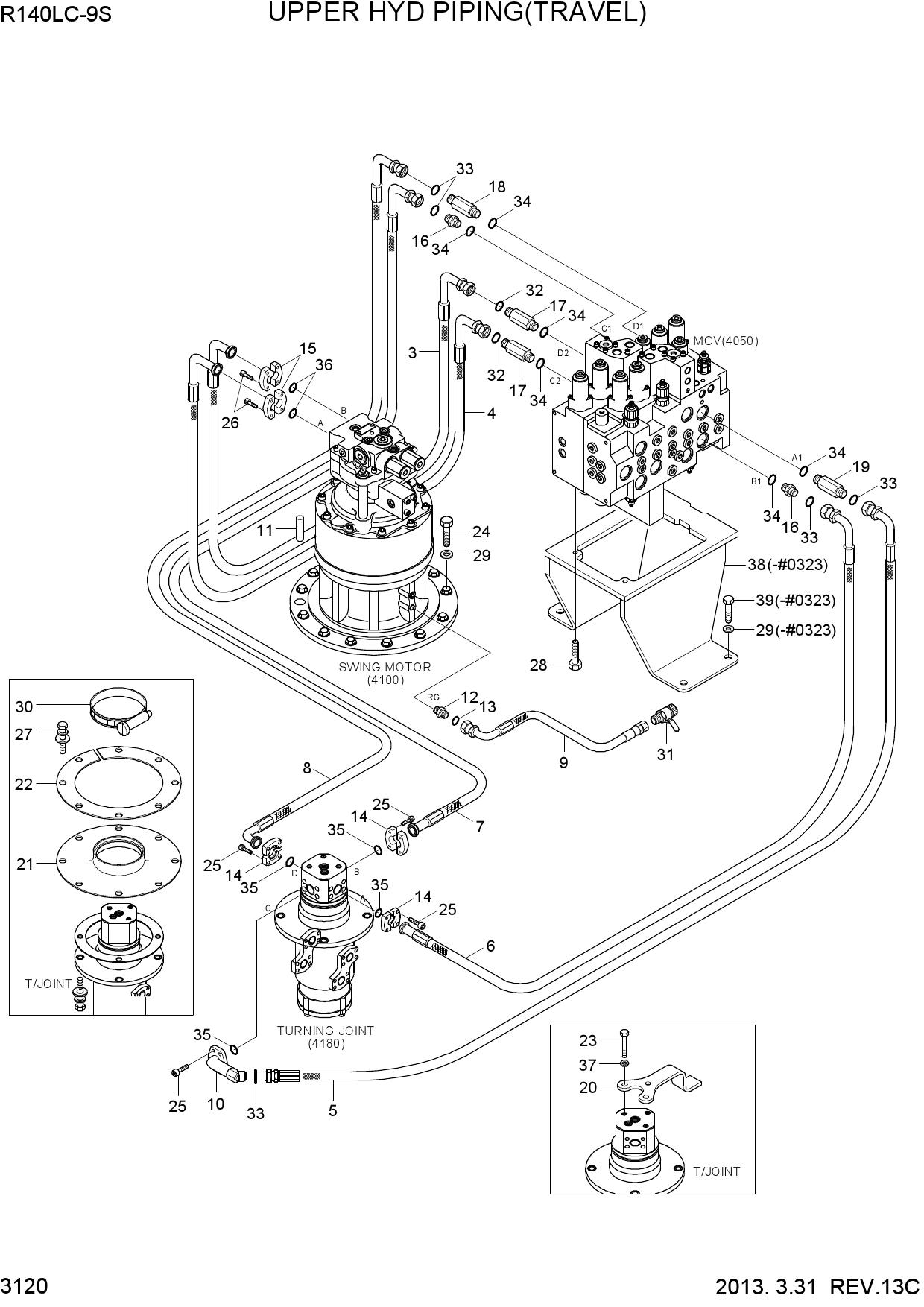 UPPER HYD PIPING(TRAVEL)