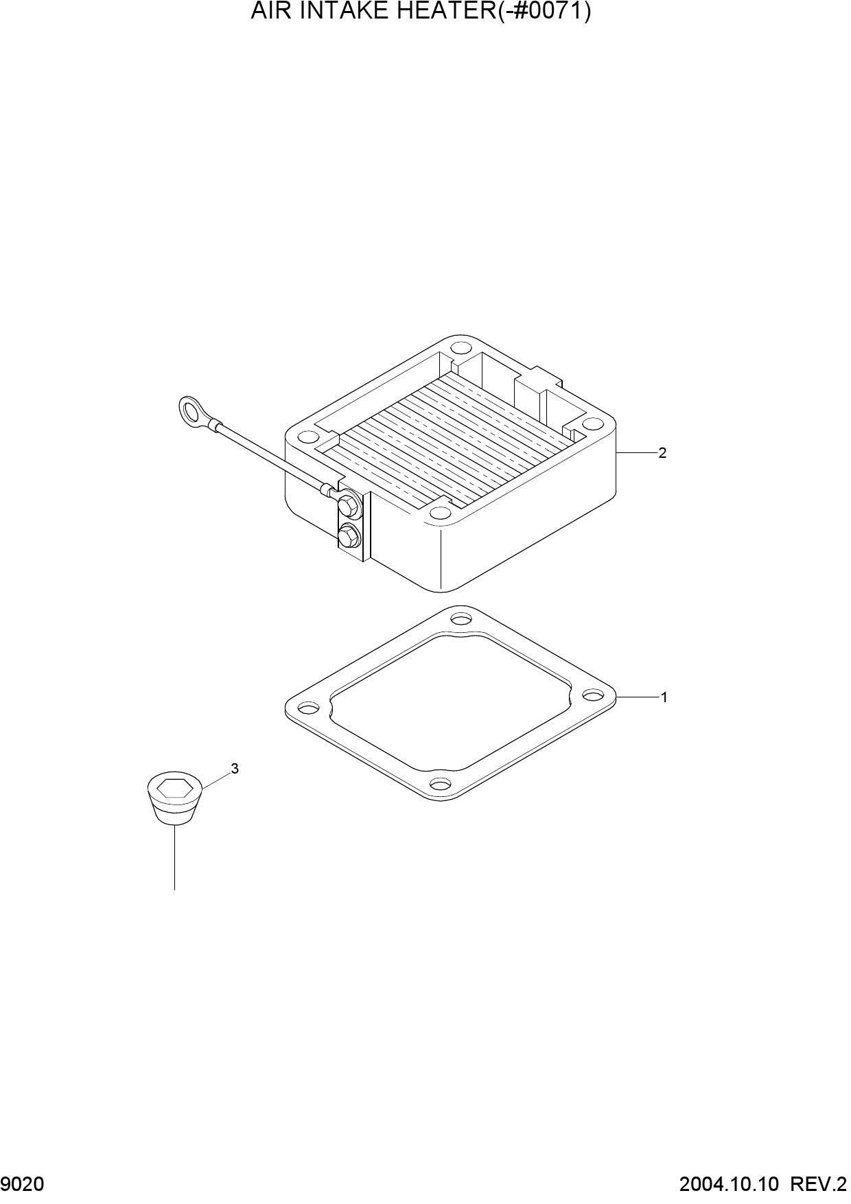 AIR INTAKE HEATER(-#0071)