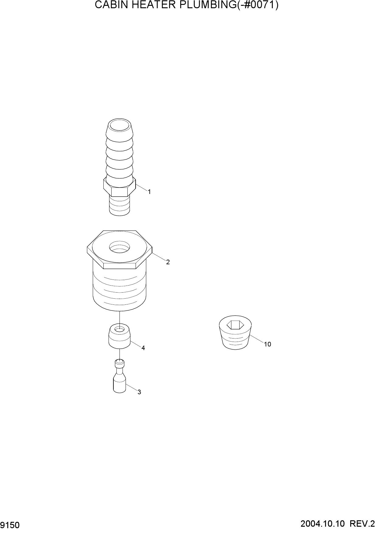 CABIN HEATER PLUMBING(-#0071)