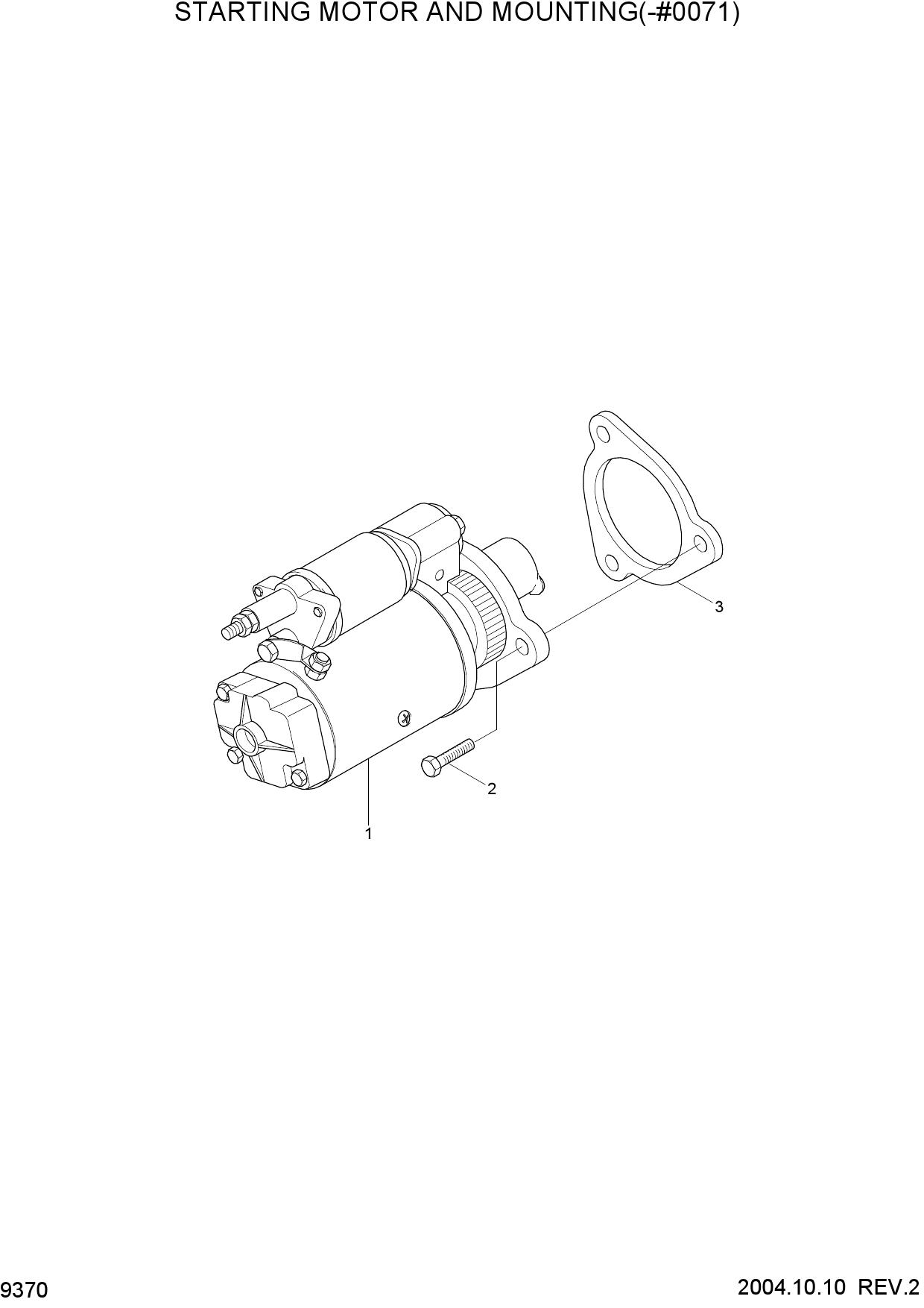 STARTING MOTOR &amp; MOUNTING(-#0071)