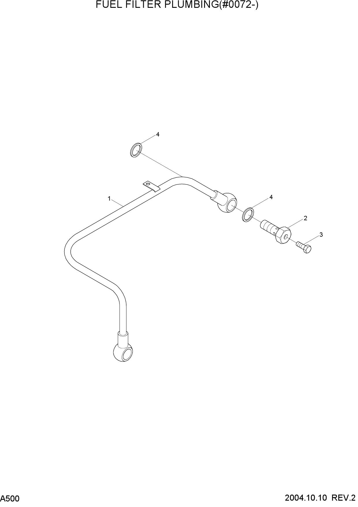 FUEL FILTER PLUMBING(#0072-)