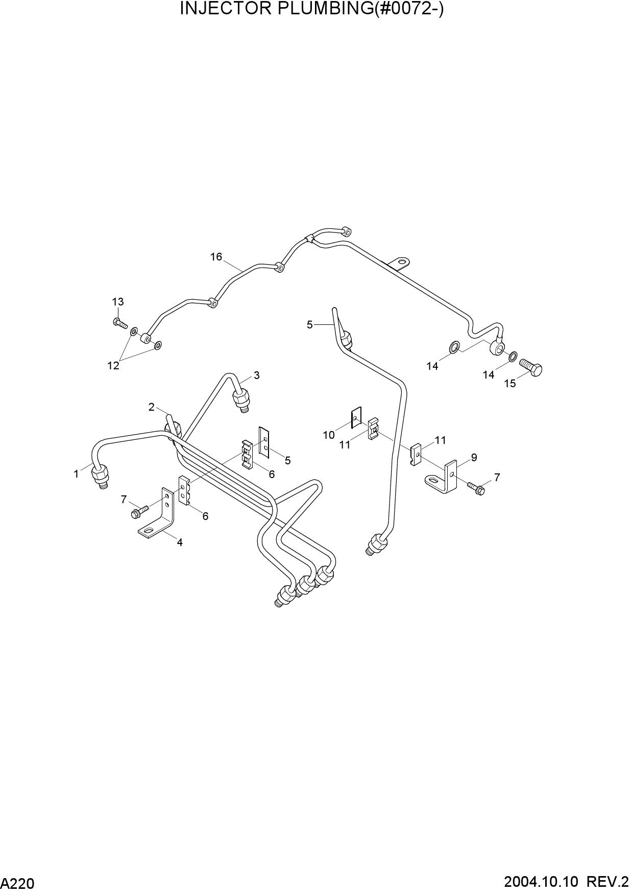 INJECTOR PLUMBLING(#0072-)