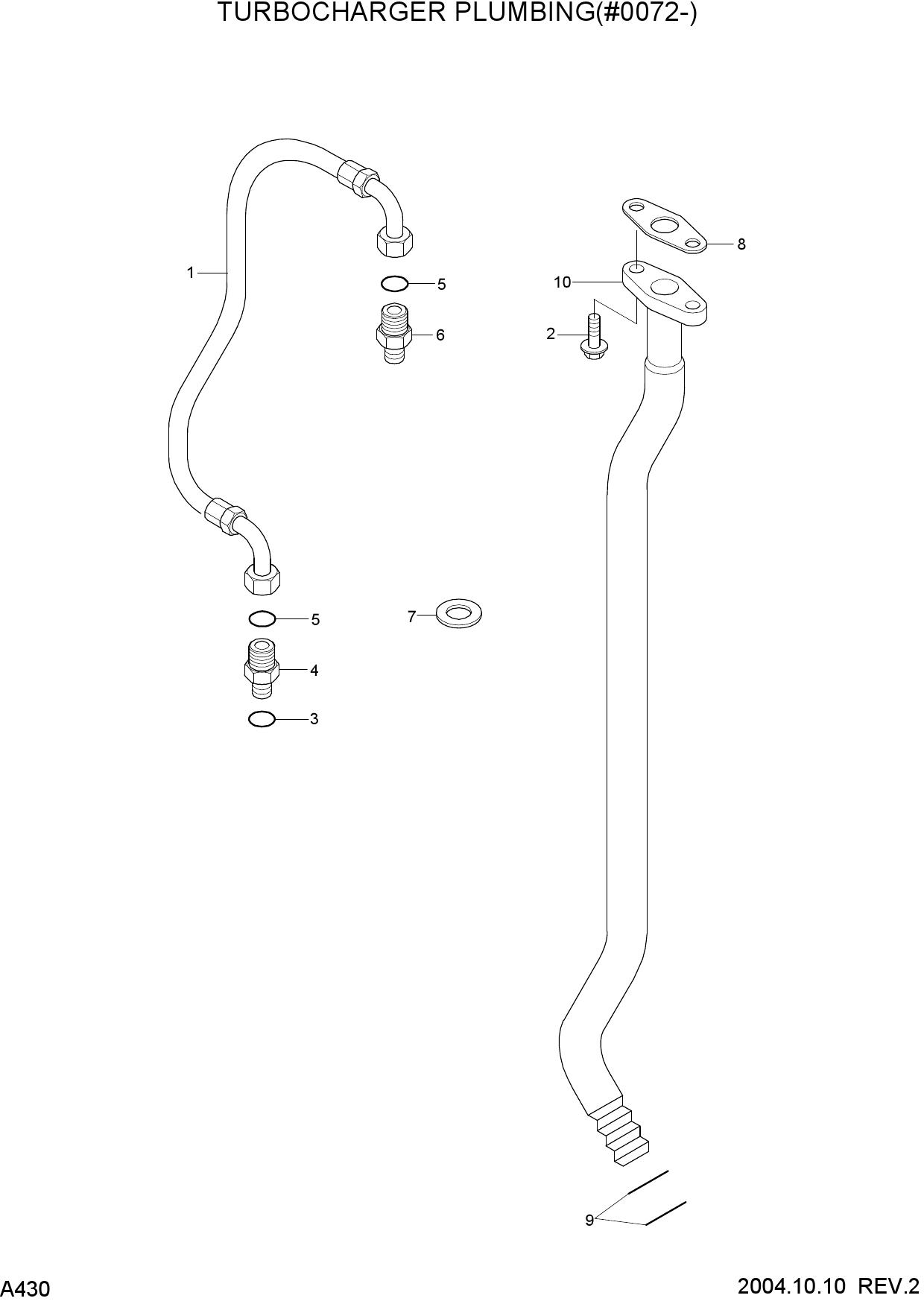 TURBOCHARGER PLUMBING(#0072-)