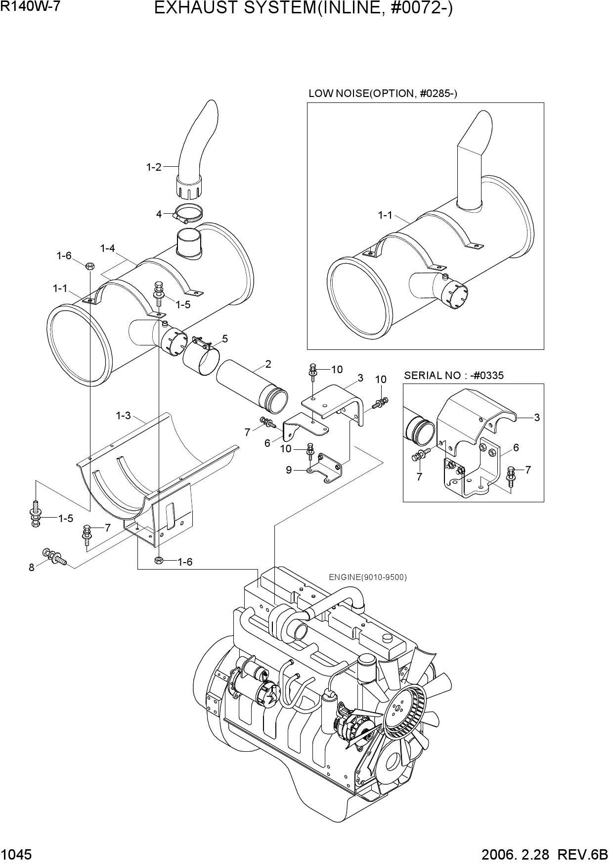 EXHAUST SYSTEM(INLINE, #0072-)