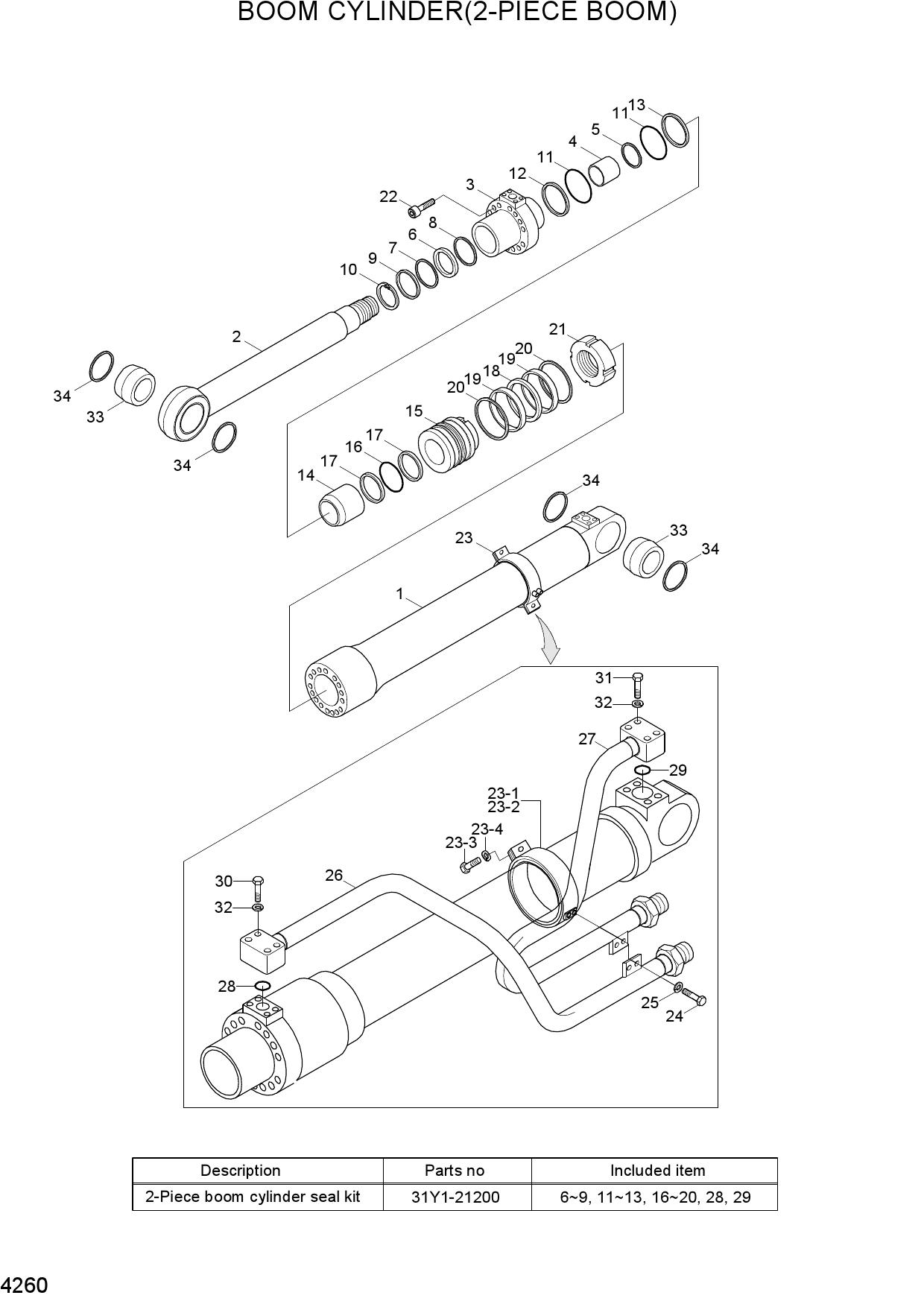 BOOM CYLINDER(ADJUST BOOM)