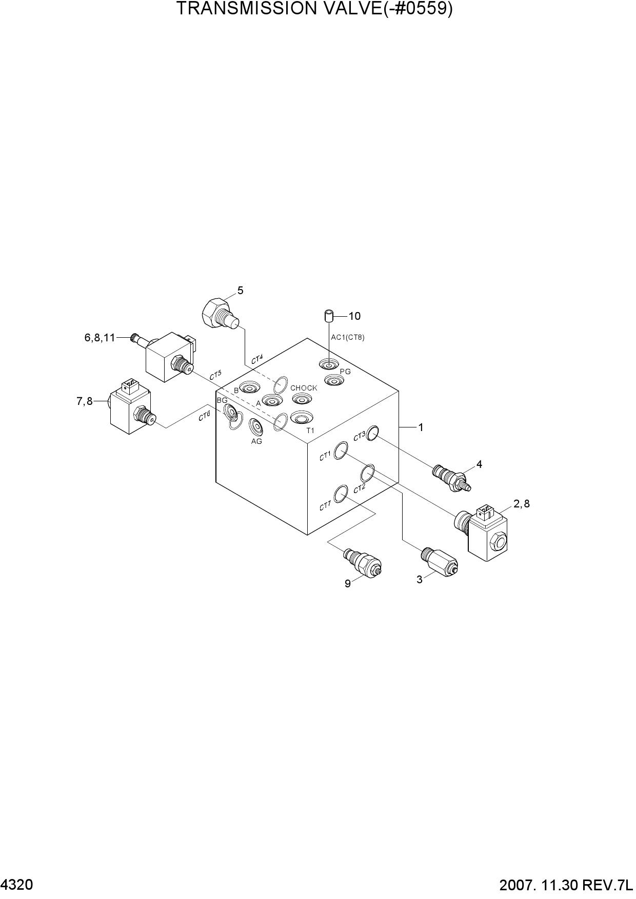 TRANSMISSION CONTROL VALVE(-#0559)