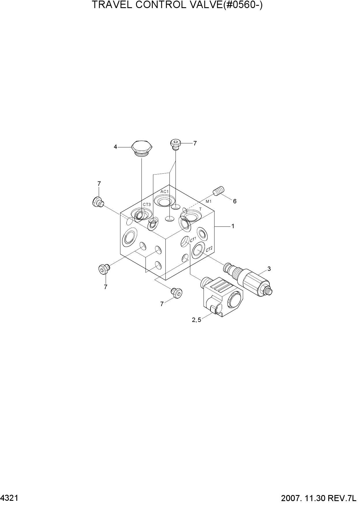 TRAVEL CONTROL VALVE(#0560-)