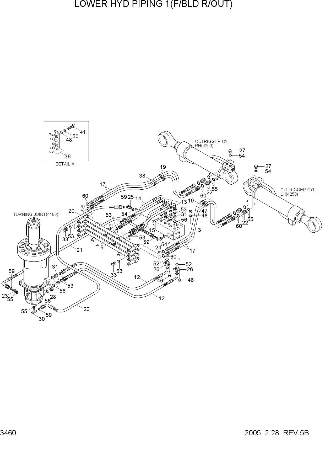 LOWER HYD PIPING 1(F/BLD R/OUT)
